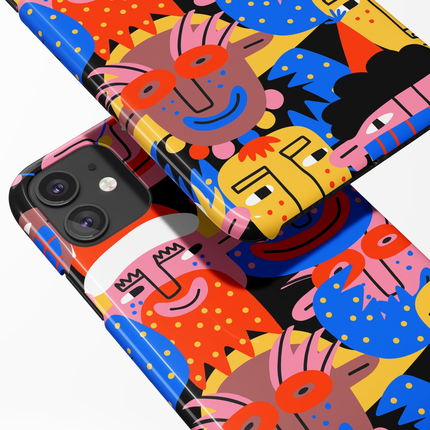 Funny Cartoon Faces iPhone Case