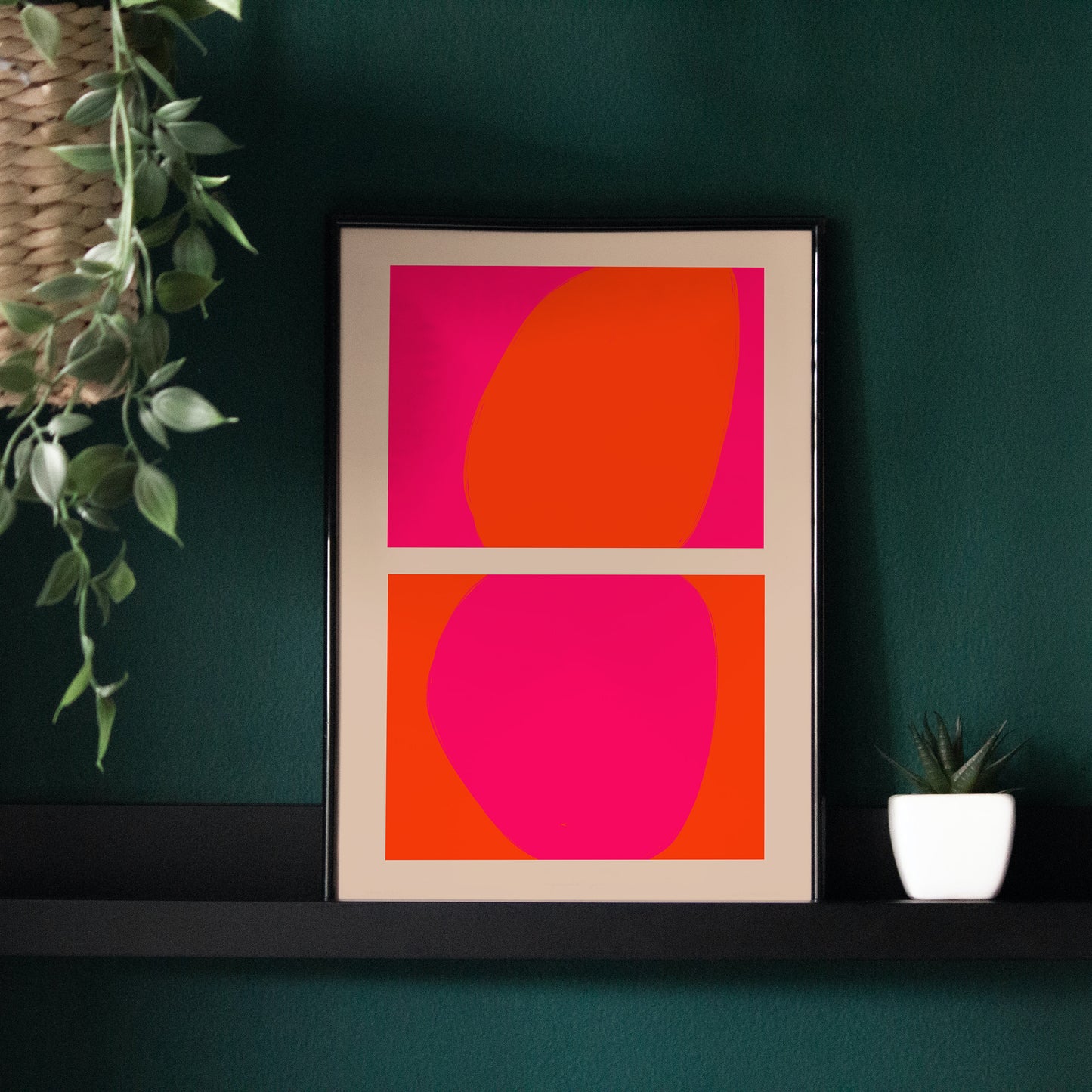 Pink&Orange Pop Art Colorblocks Poster