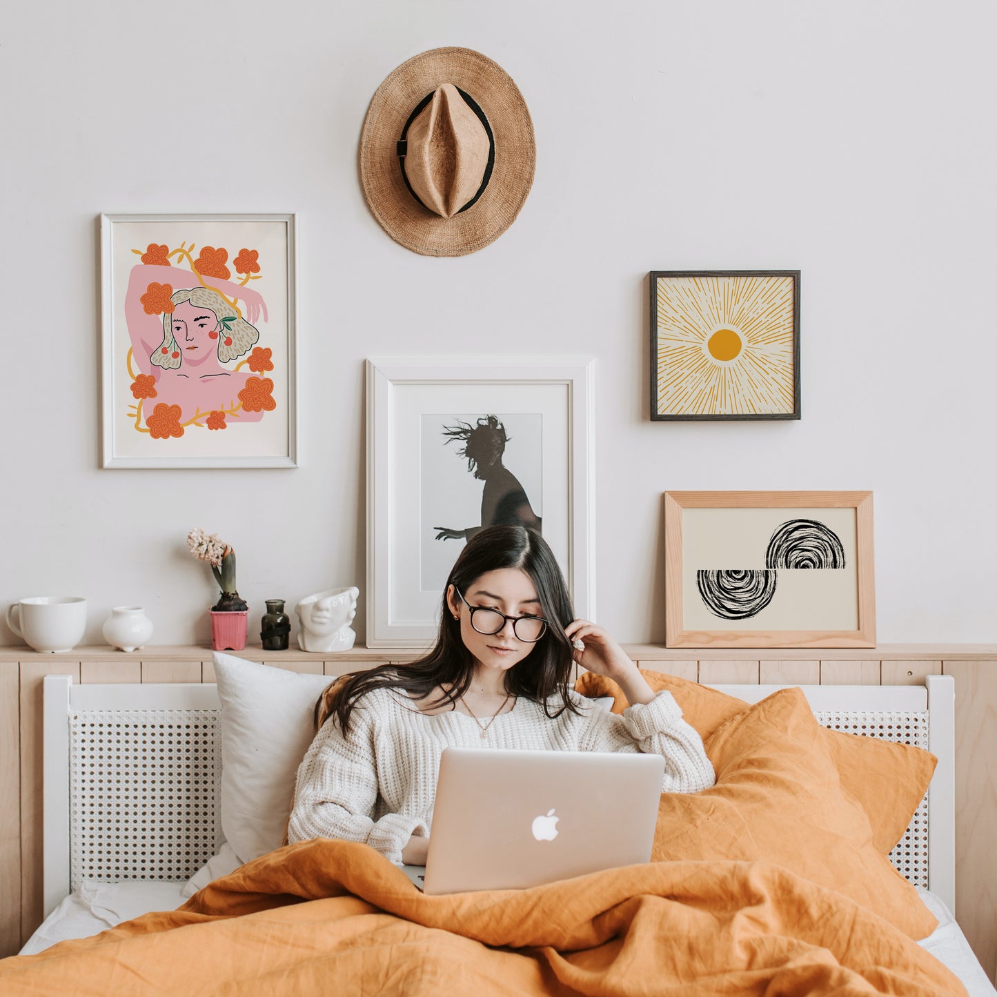 Cherry Woman - eclectic wall art poster