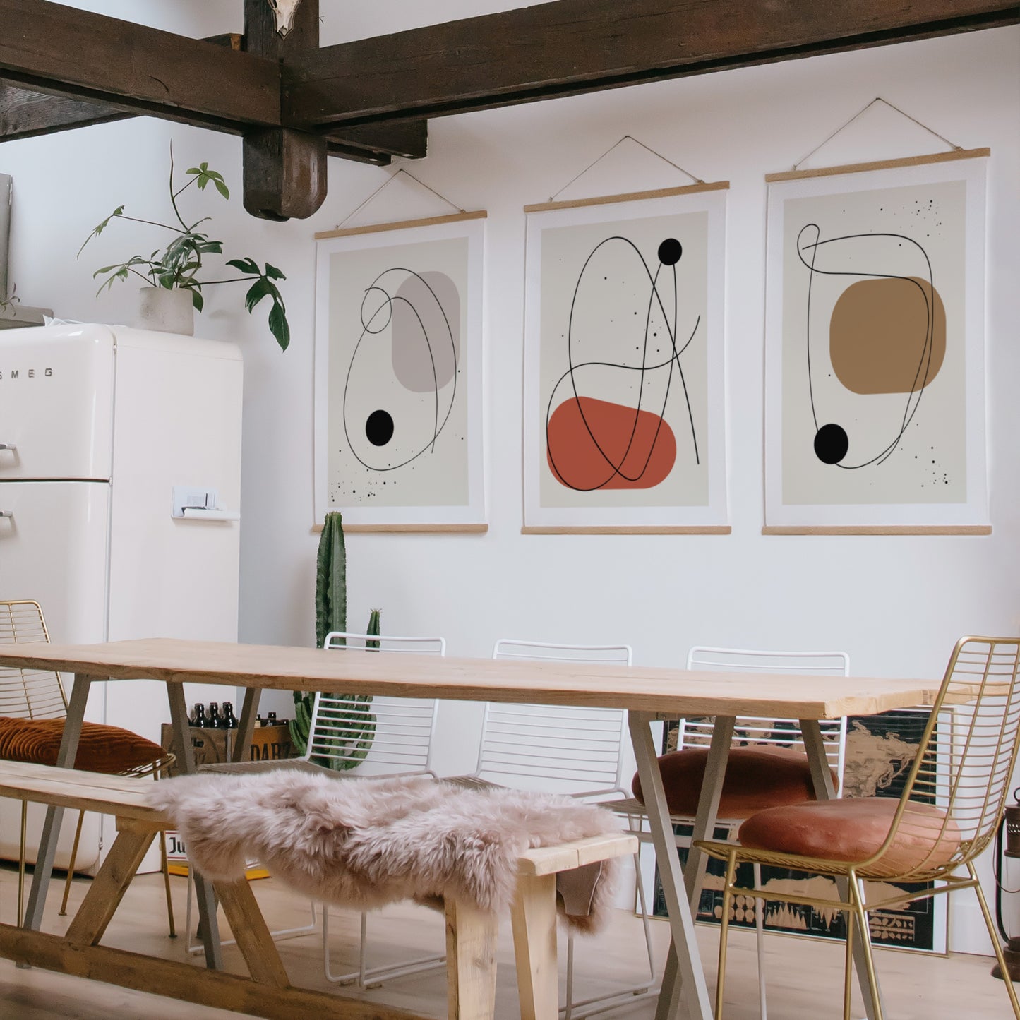 Set of 3 Mid-Century Modern Posters