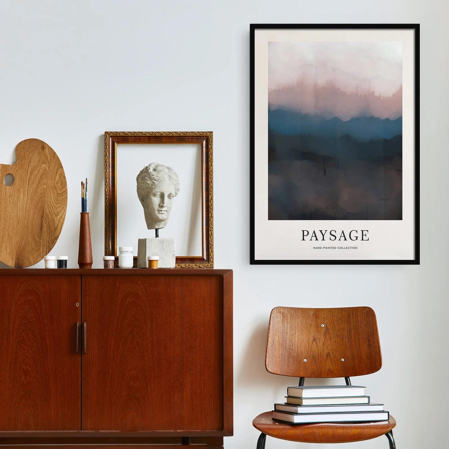 Dark Mountains Artistic Painted Poster