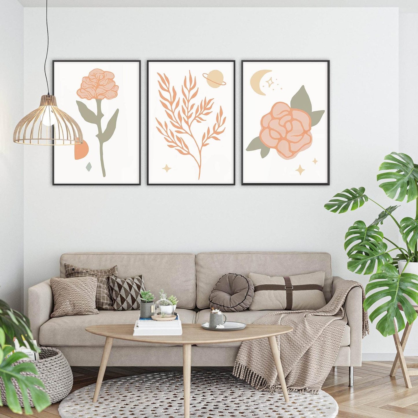 Set of 3 Bohemian Rustic Posters - HypeSheriff Europe