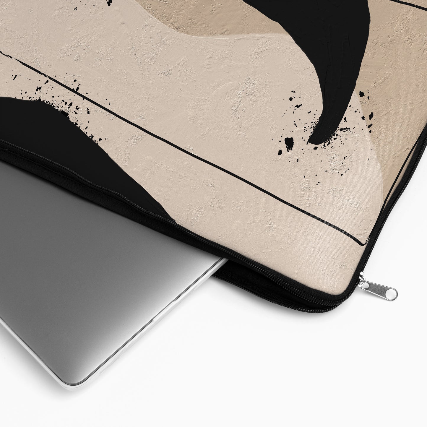 Beige Minimalist Painting - Laptop Sleeve