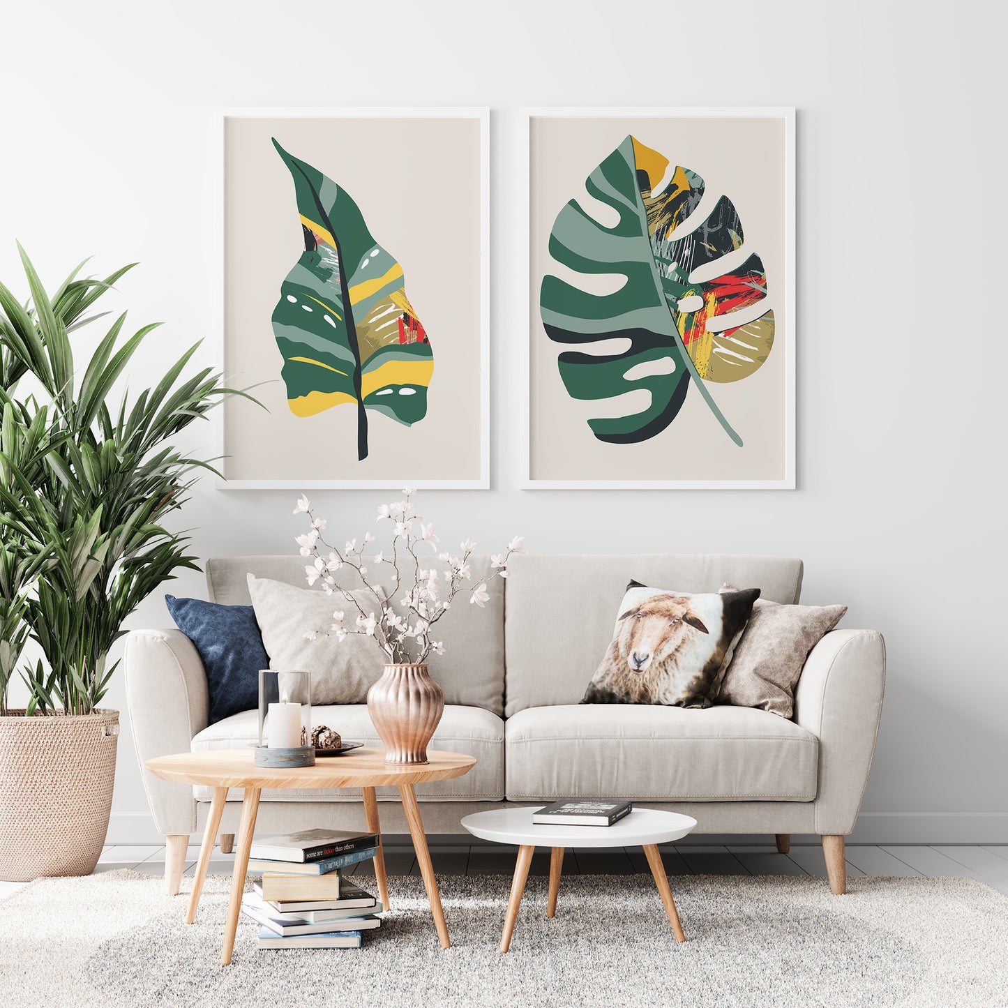 Set of 2 Monstera Botanical Posters