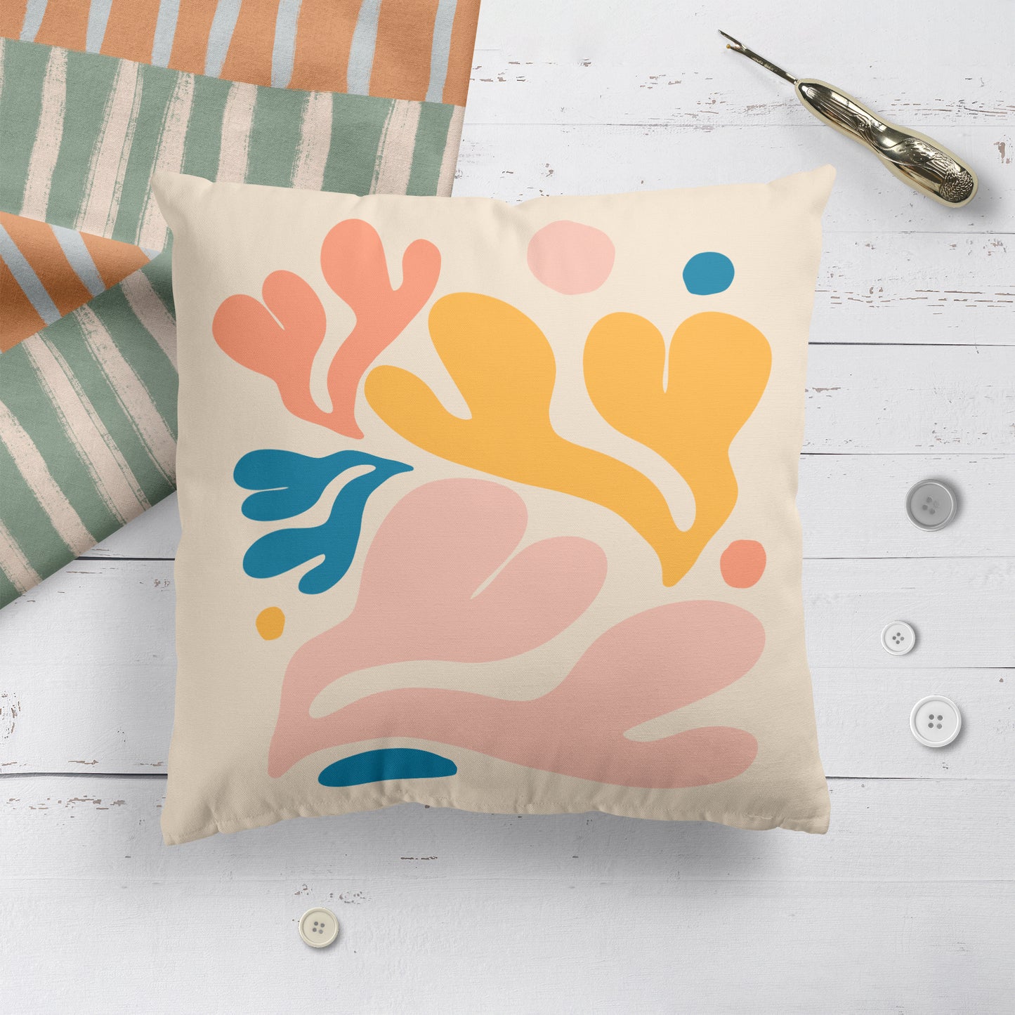 Pastel Artistic Throw Pillow