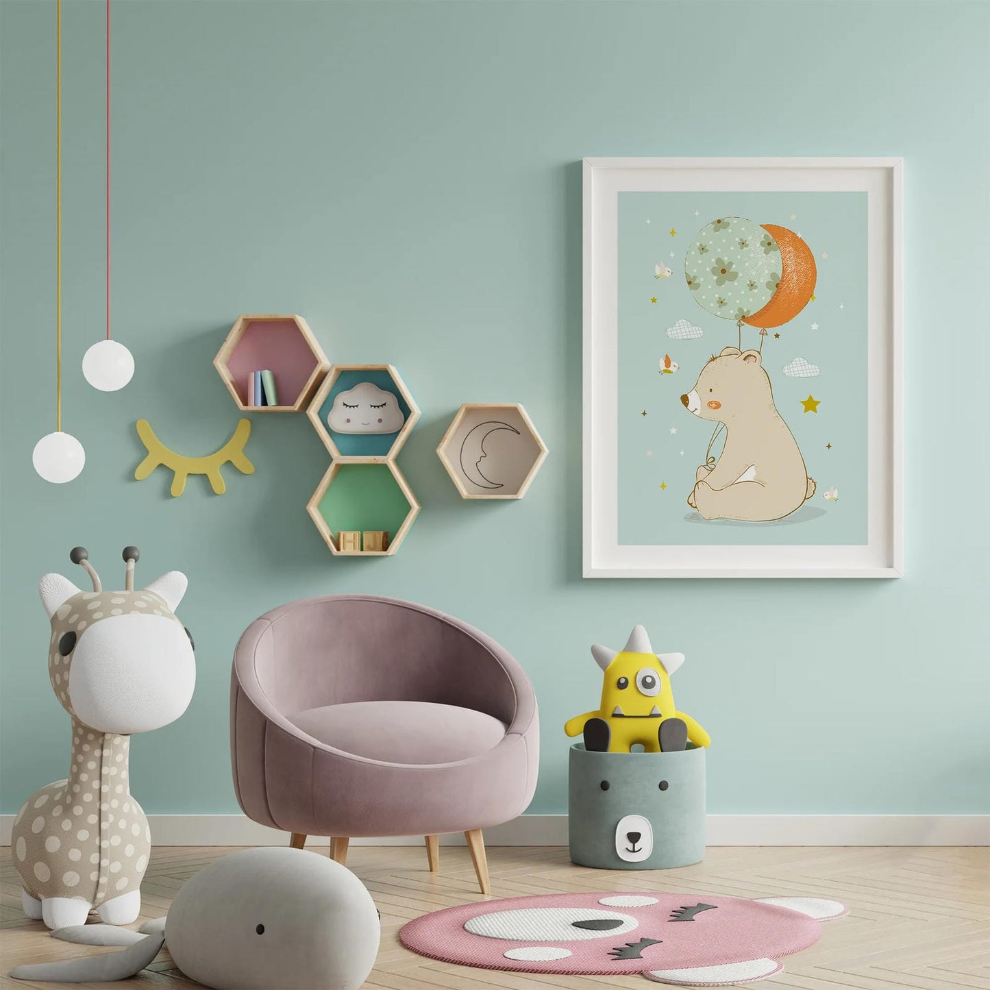 Teddy Bear Illustration Poster - HypeSheriff Europe