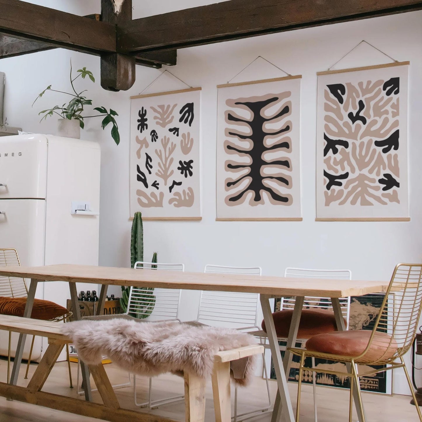 Set of 3 Botanical Shapes Posters
