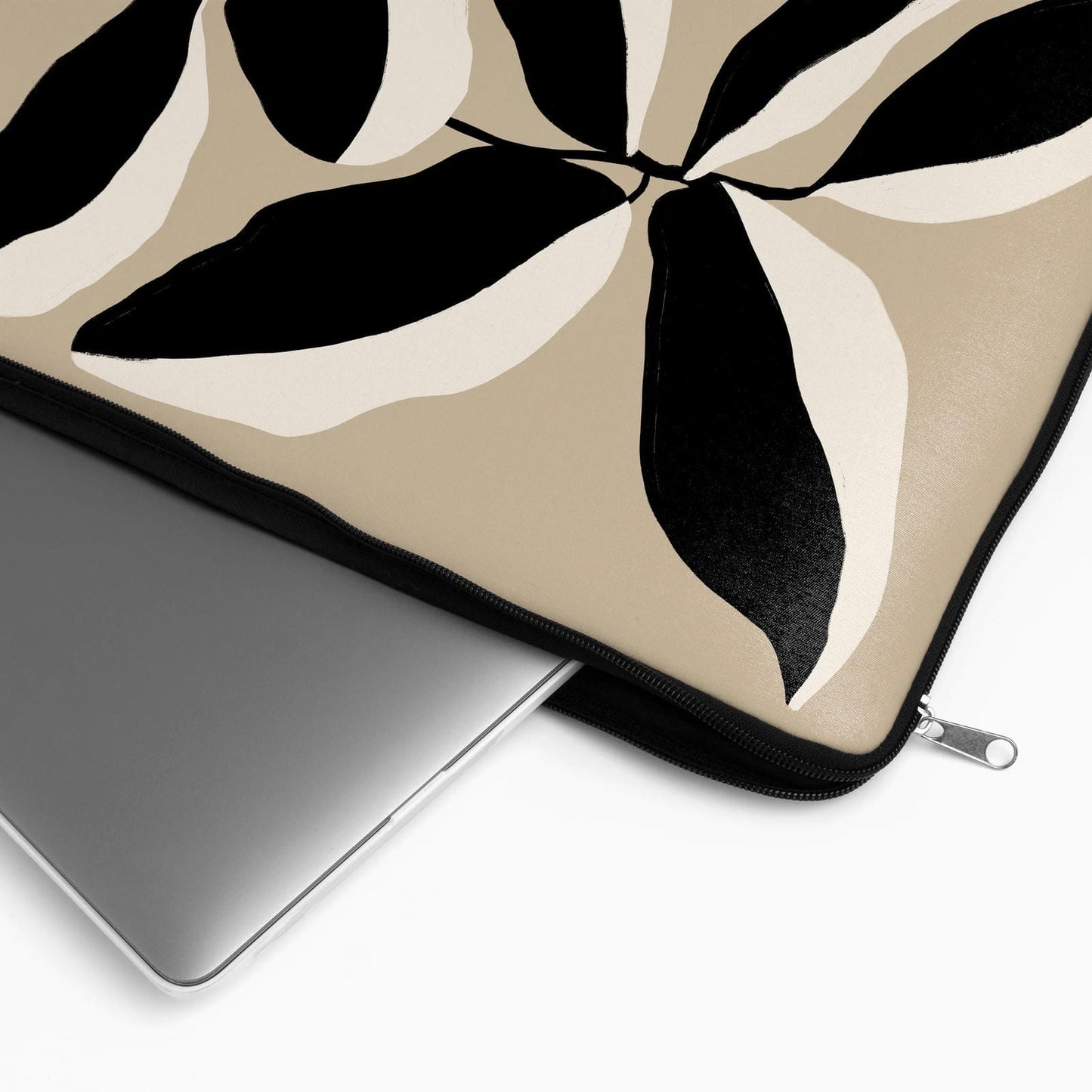 Black&White Floral Art - Laptop Sleeve