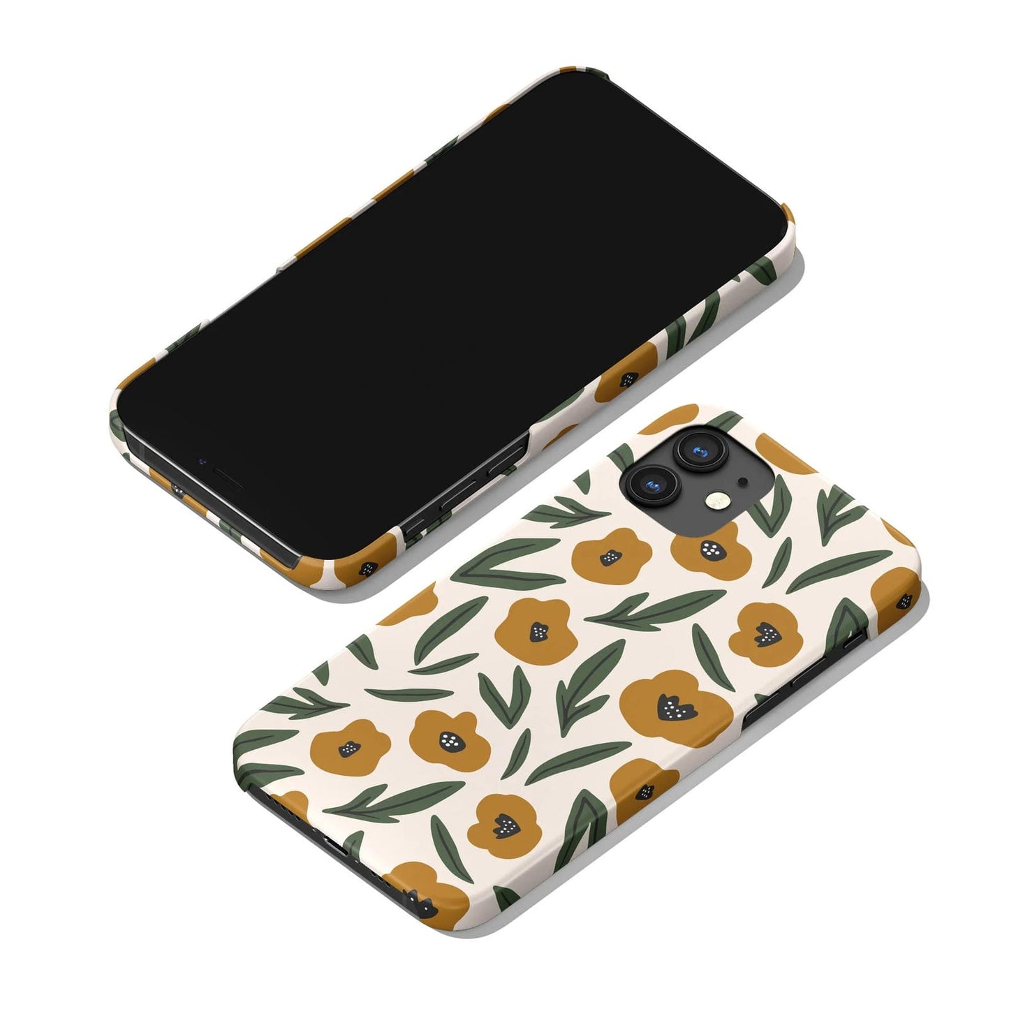 Retro Mustard Flowers iPhone Case