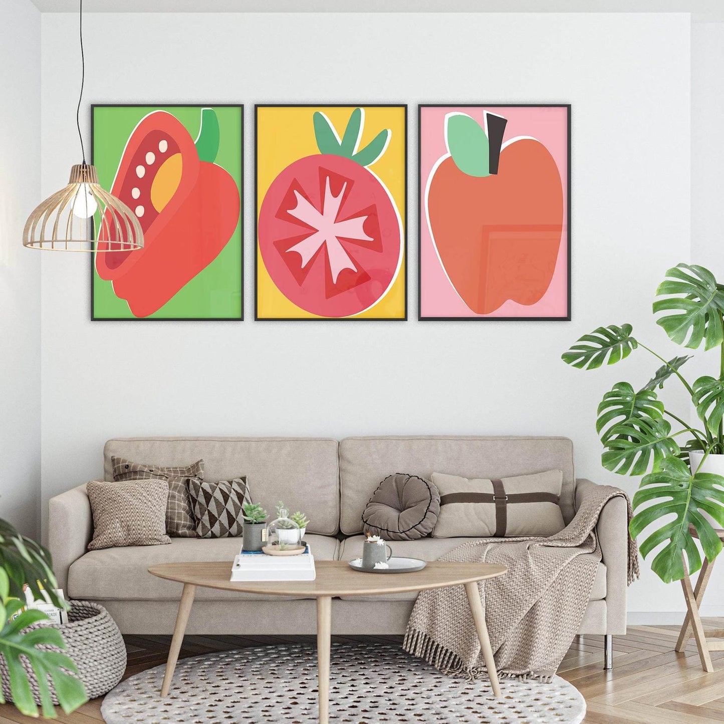 Set of 3 Happy Veggies Prints - HypeSheriff Europe