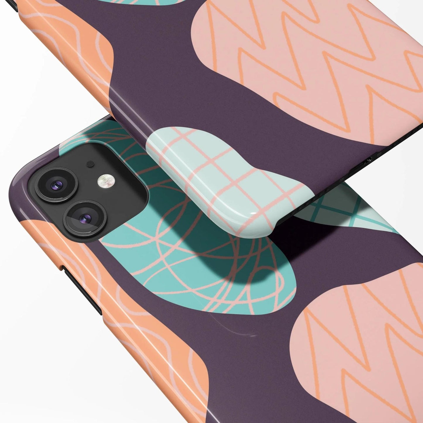 Purple Drawing iPhone Case