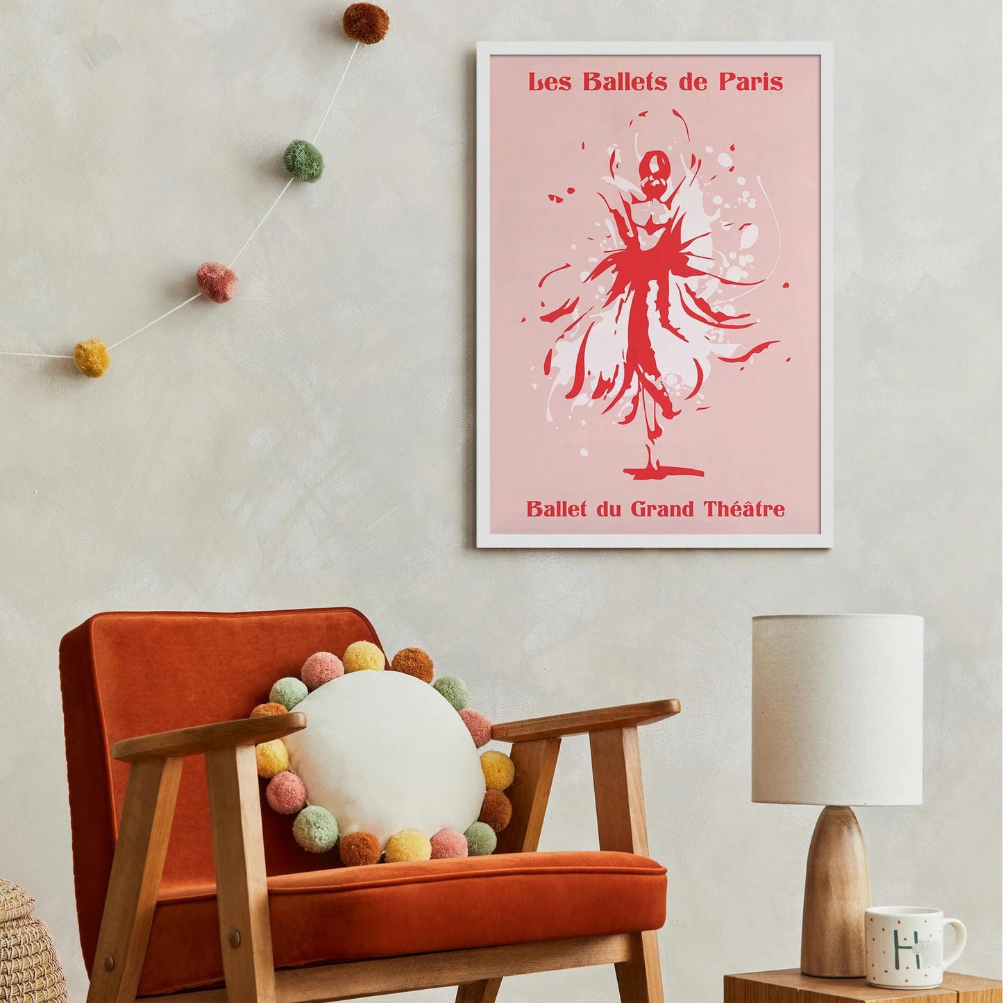 Les Ballets de Paris Pink Poster