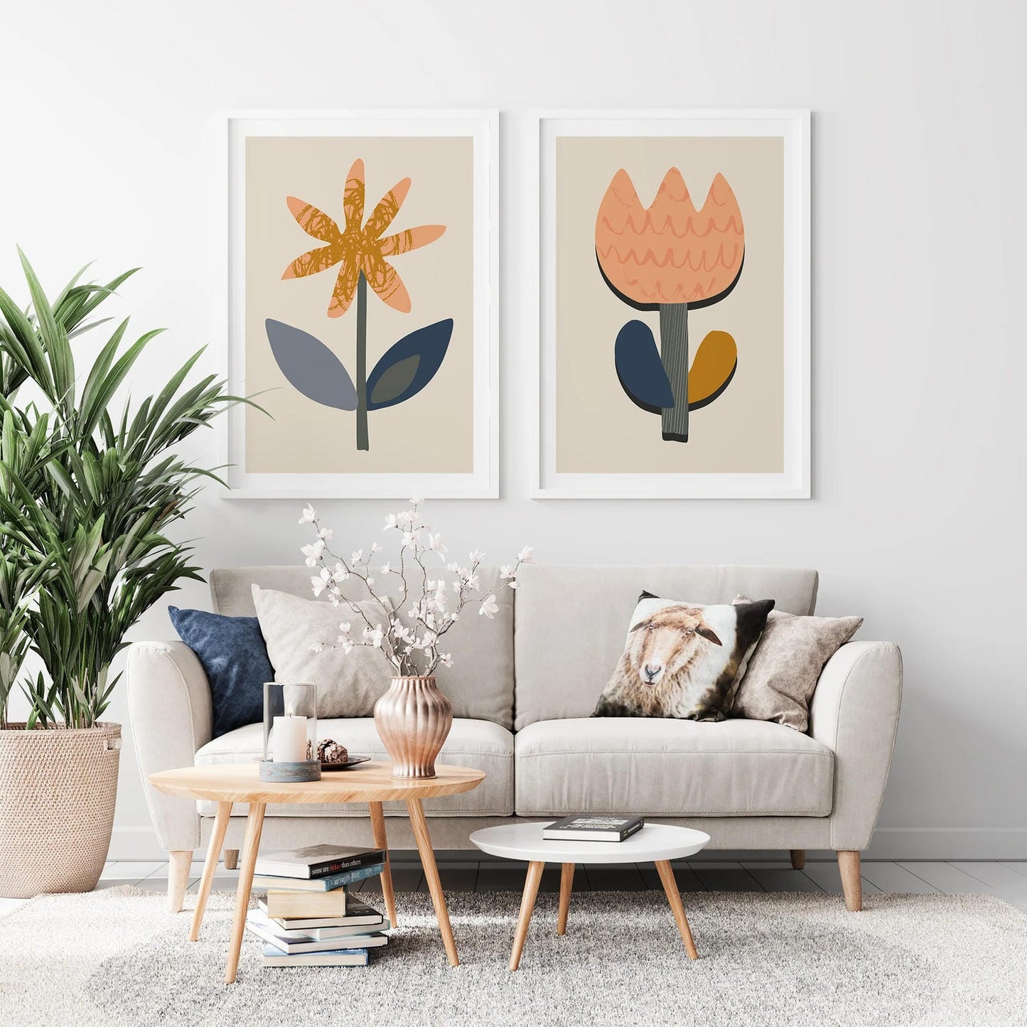 Set of 2 Danish Floral Posters