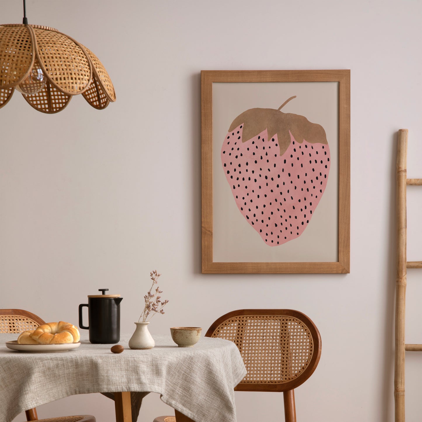 Set of 3 Cute Fruit Kitchen Decor Posters