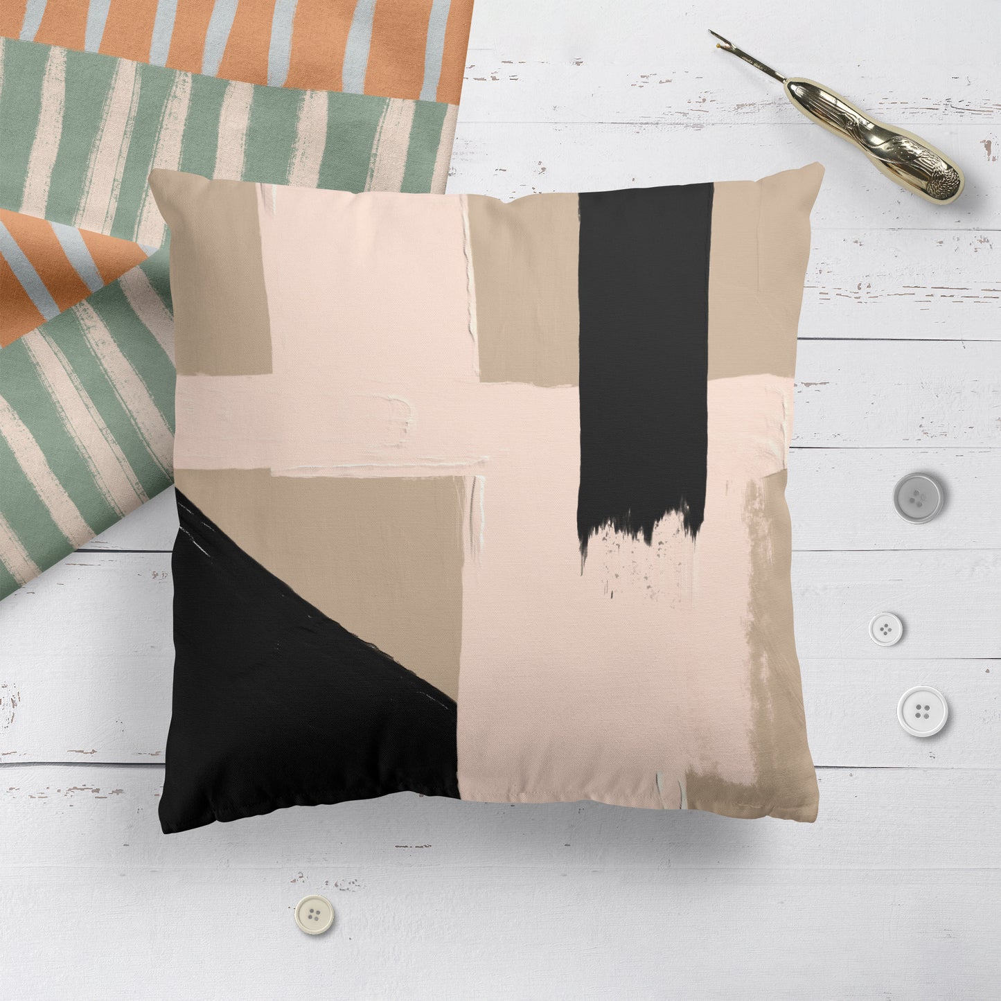 Modern Composition Throw Pillow