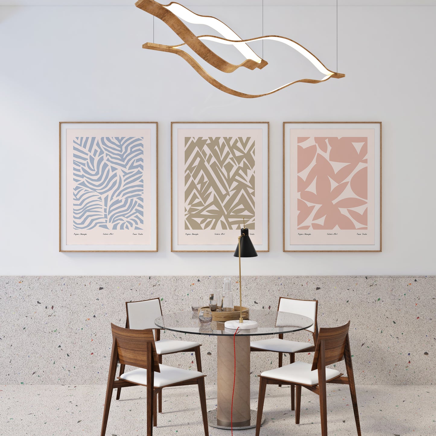 Set of 3 Scandinavian Cutouts Prints