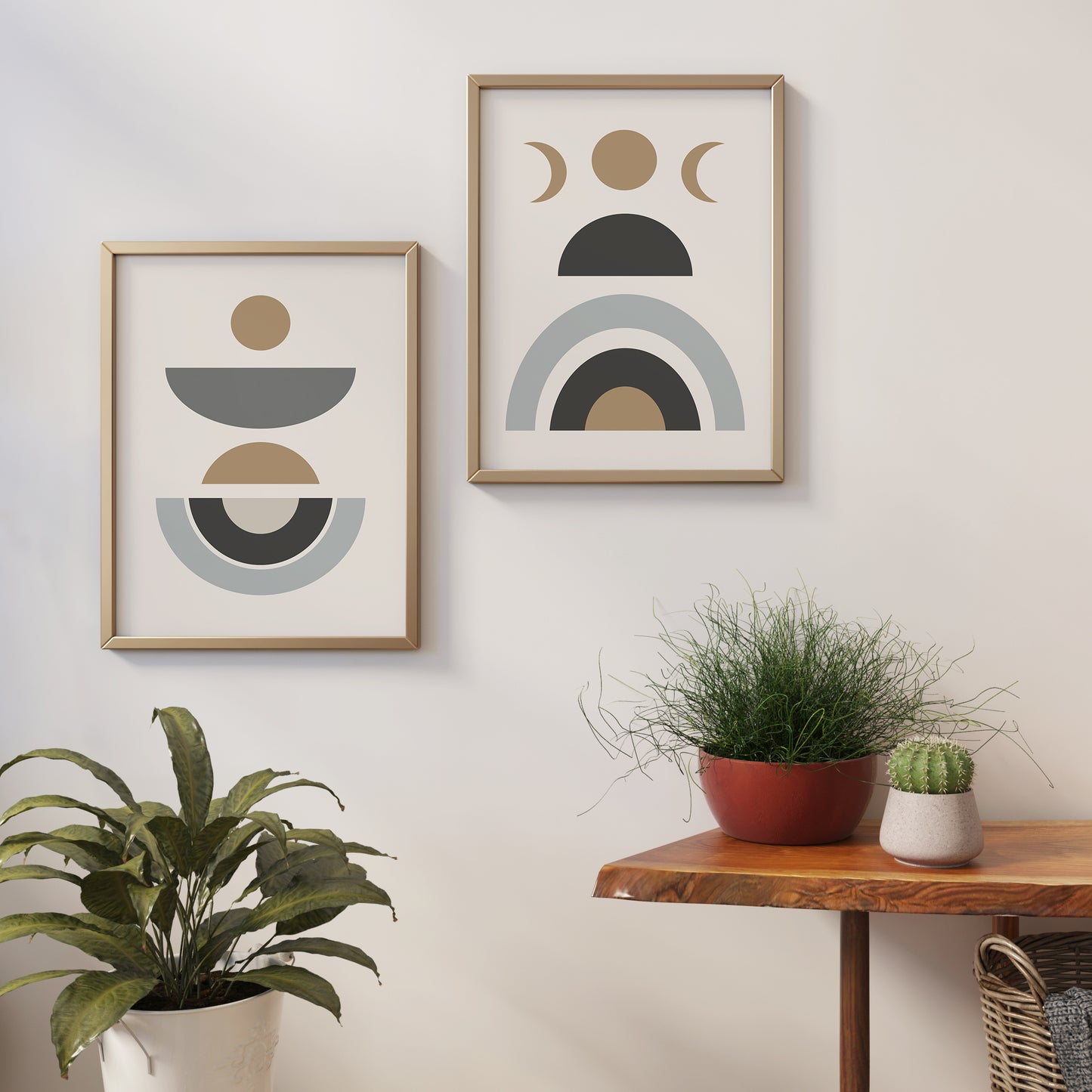 Set of 2 Mid Century Abstract Posters