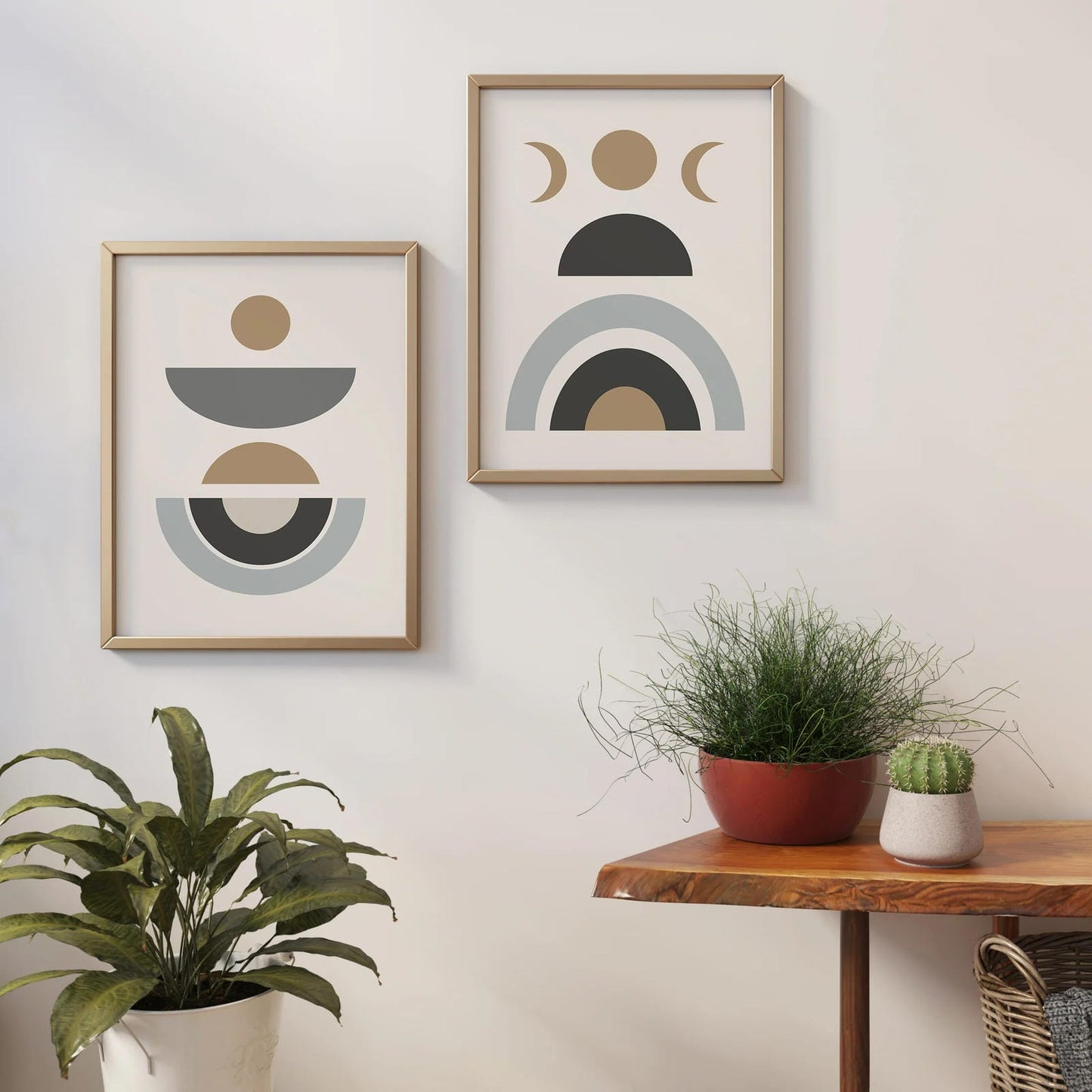 Set of 2 Mid Century Abstract Posters