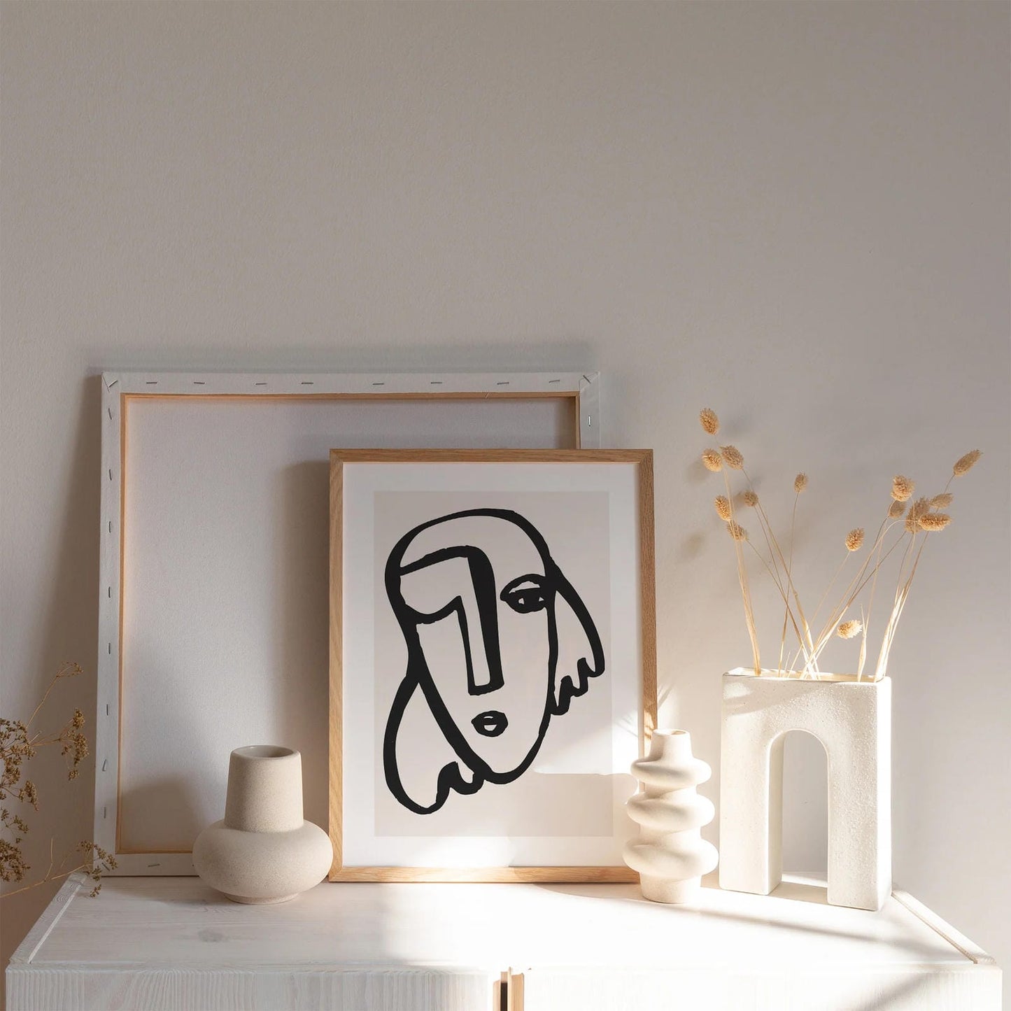 Picasso Line Art Face No.1 Poster