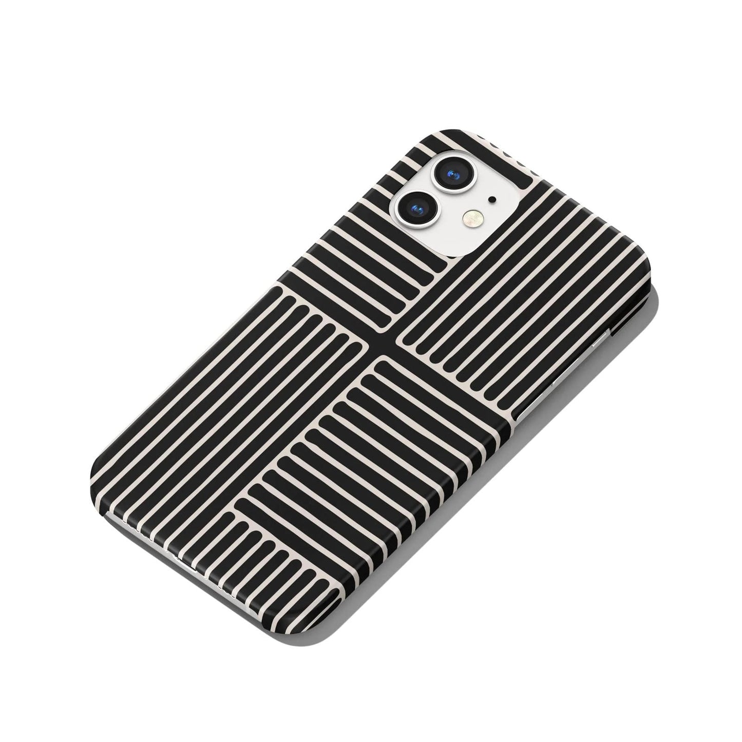 Black Modern Geometric Art iPhone Case