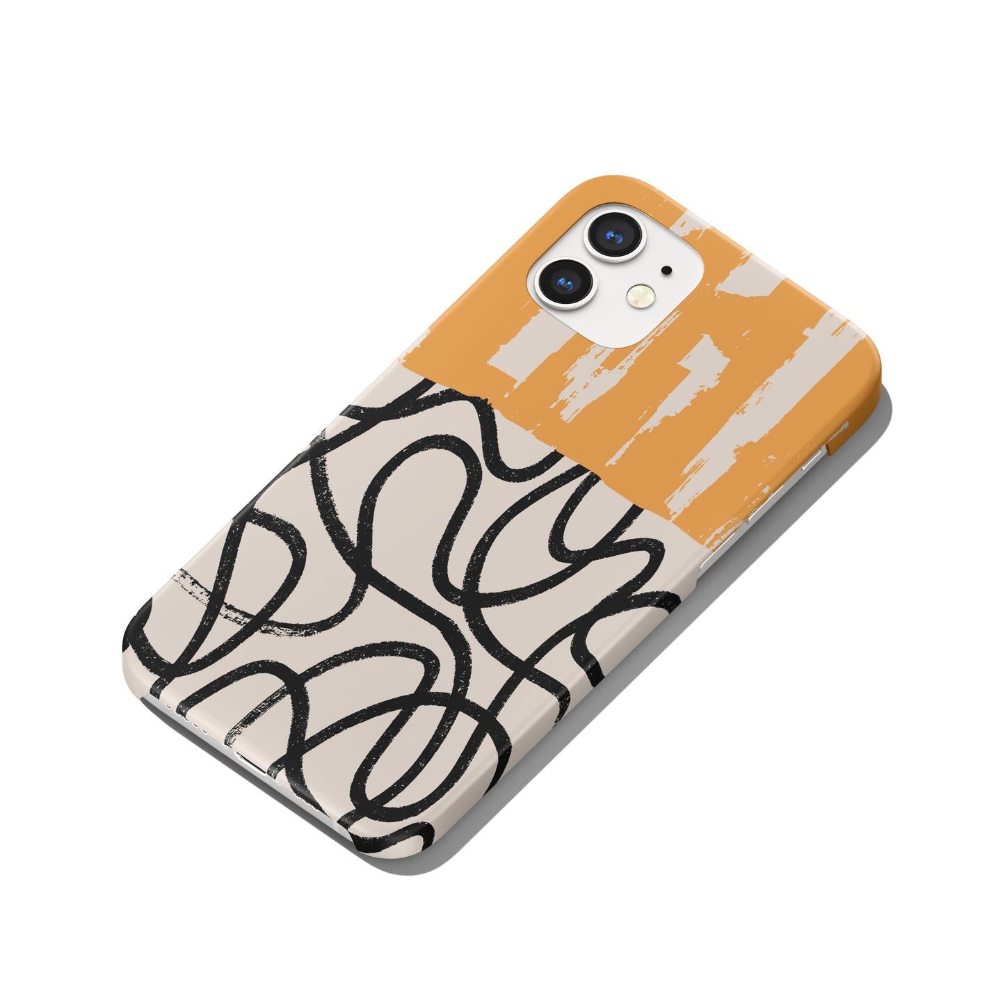 Yellow Mid Century Modern iPhone Case