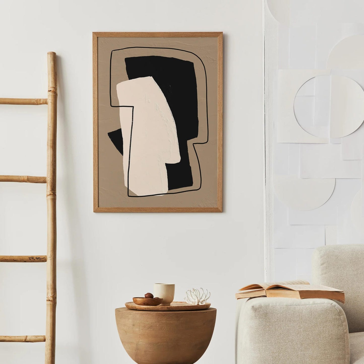 Painted Bauhaus Human Faces Poster