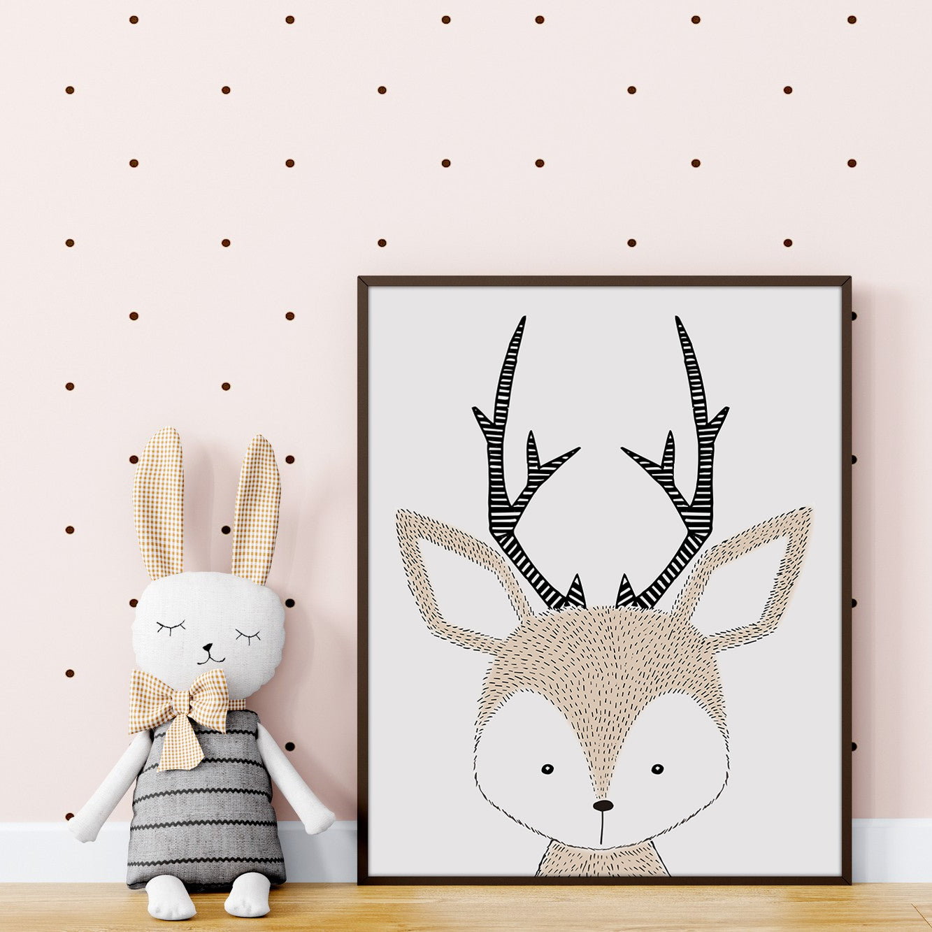 Scandinavian Deer Poster