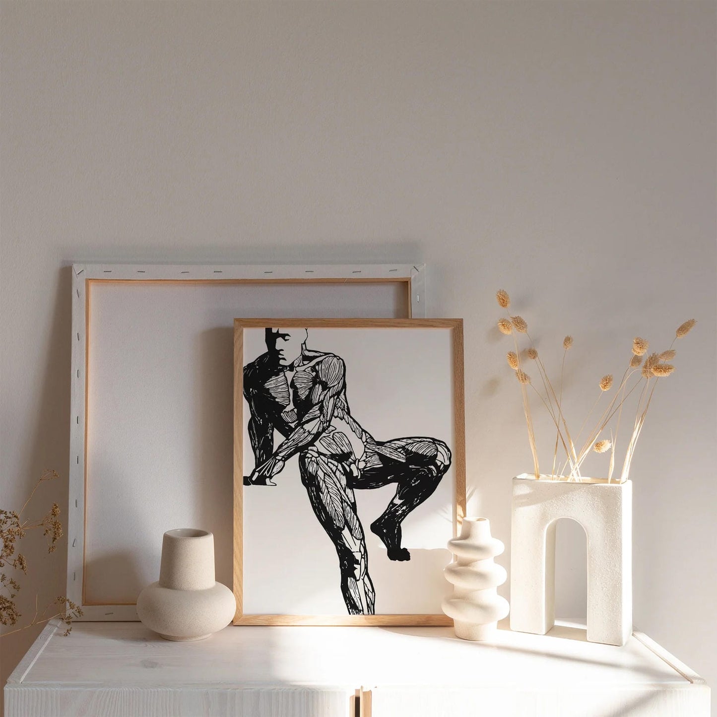 B&W Human Anatomy Poster