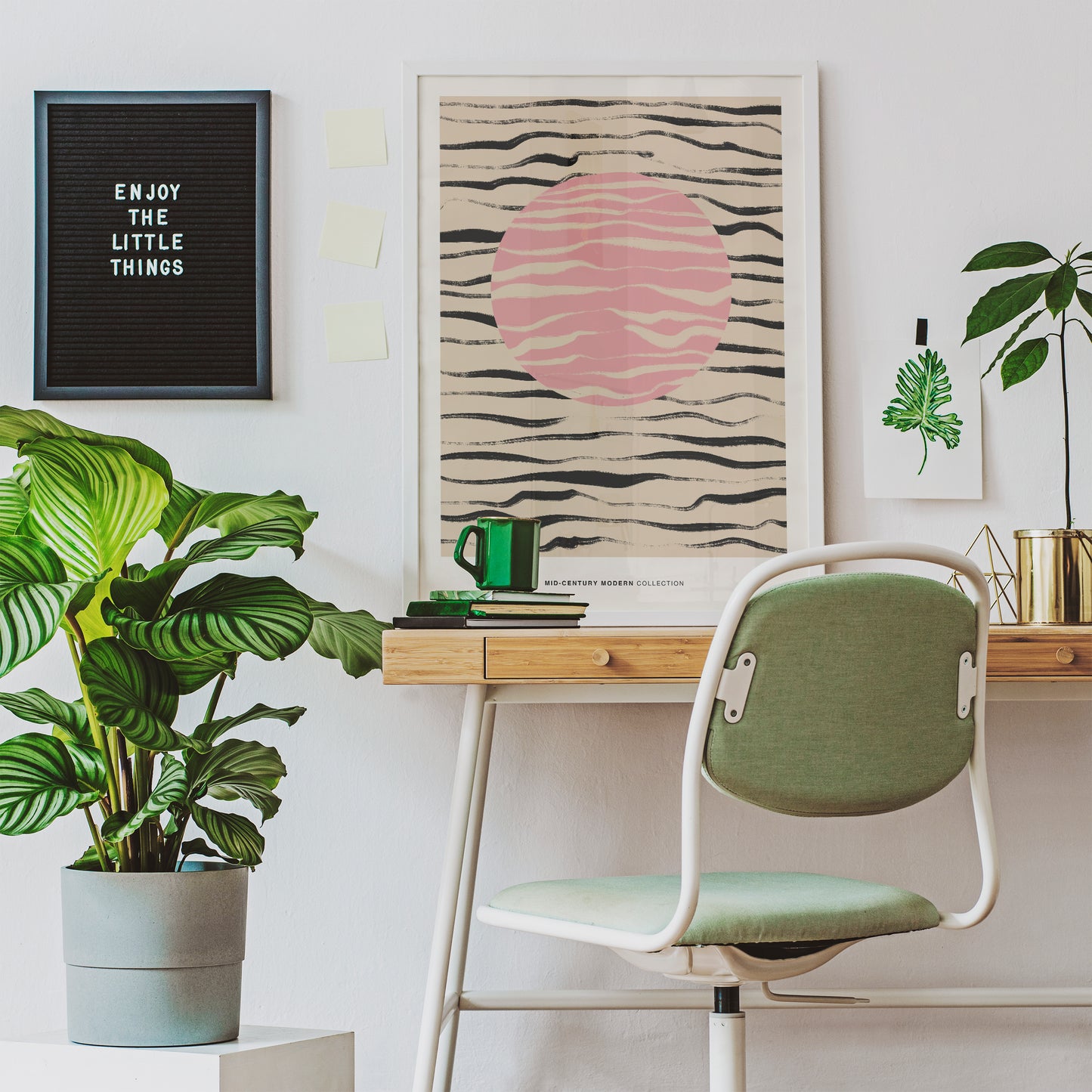 Mid Century Modern Sun Poster