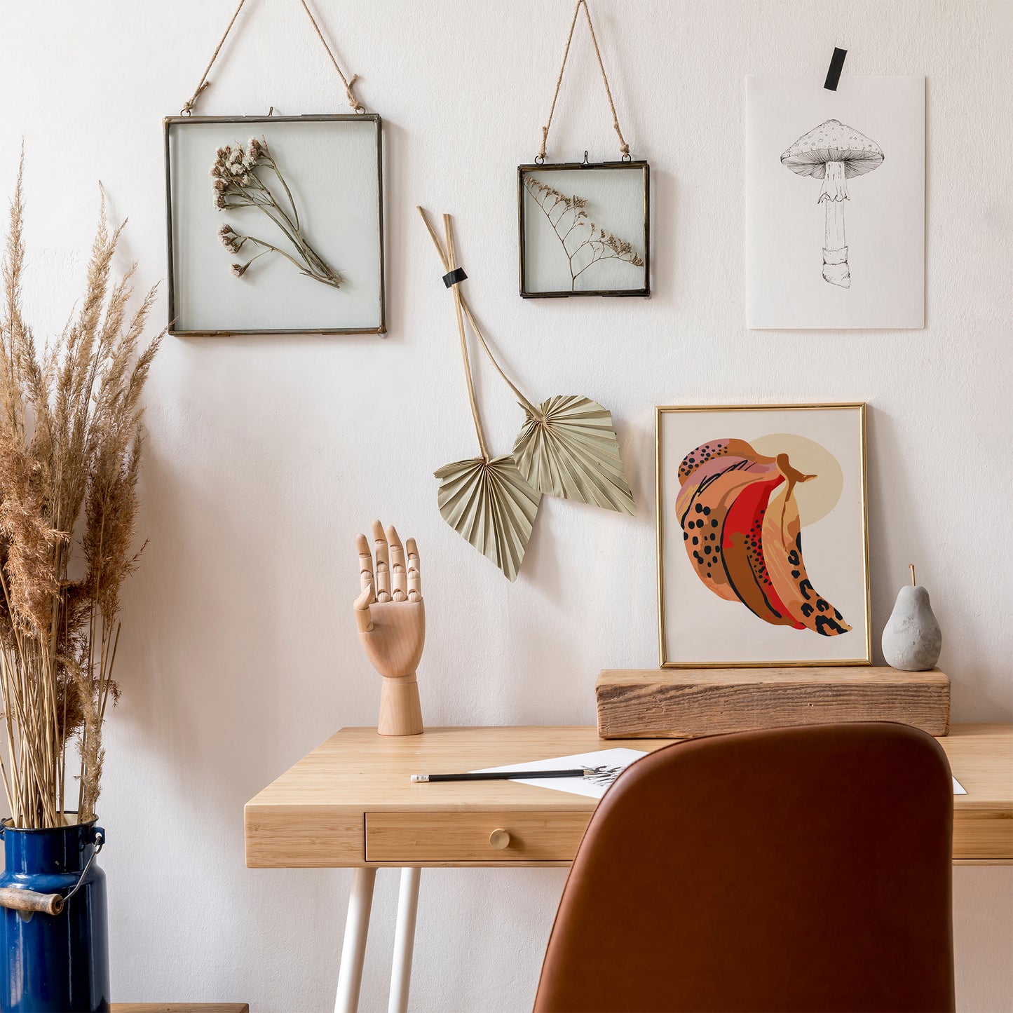 Boho Chic Bananas Poster