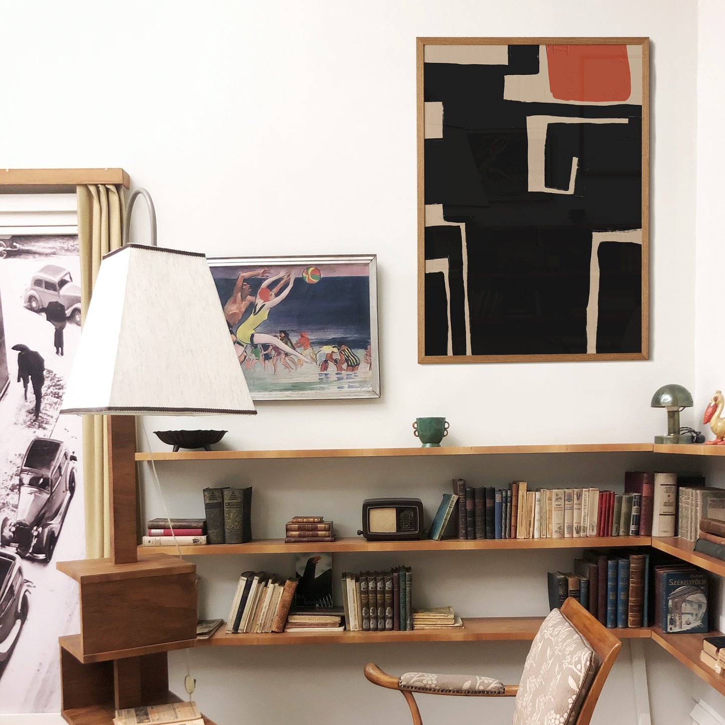 Painted Geometric Modern Abstract Poster