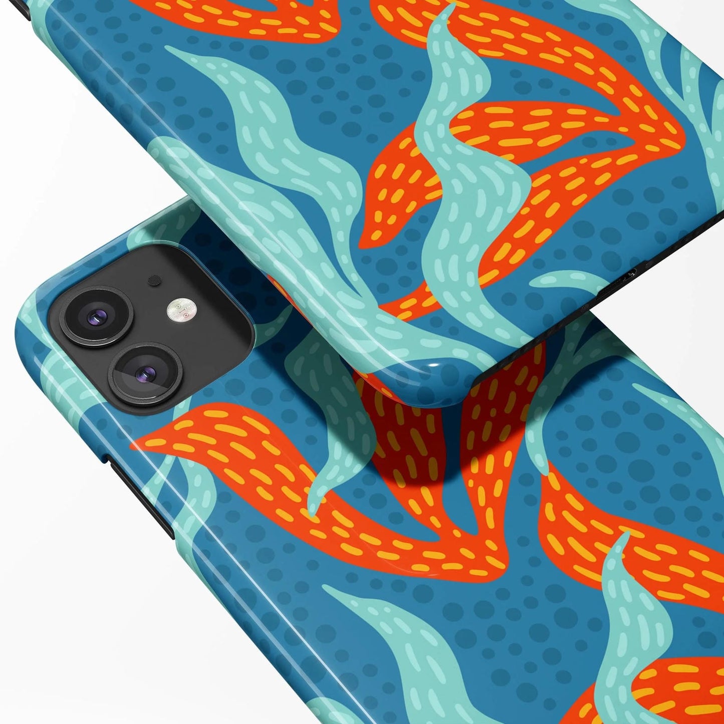 iPhone Case with Colorful Handdrawn Pattern