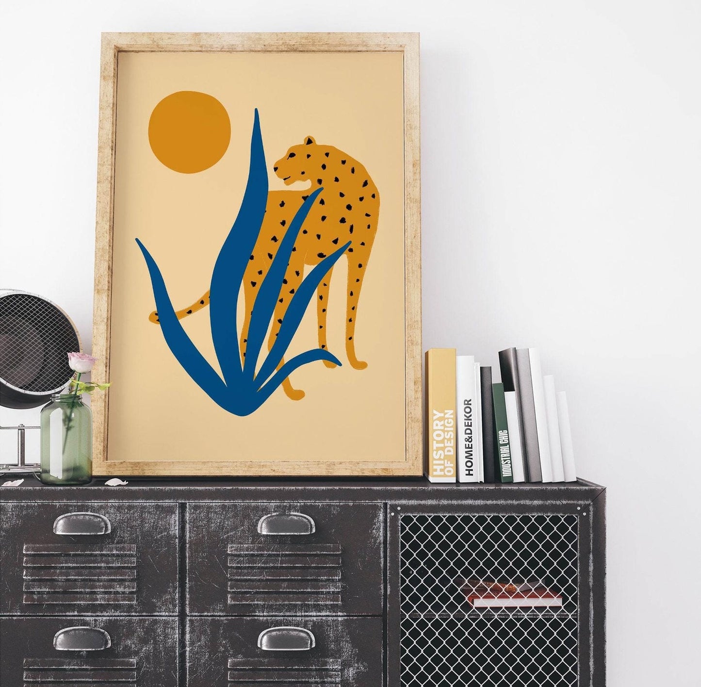 Illustrated Jungle Cat Poster - HypeSheriff Europe