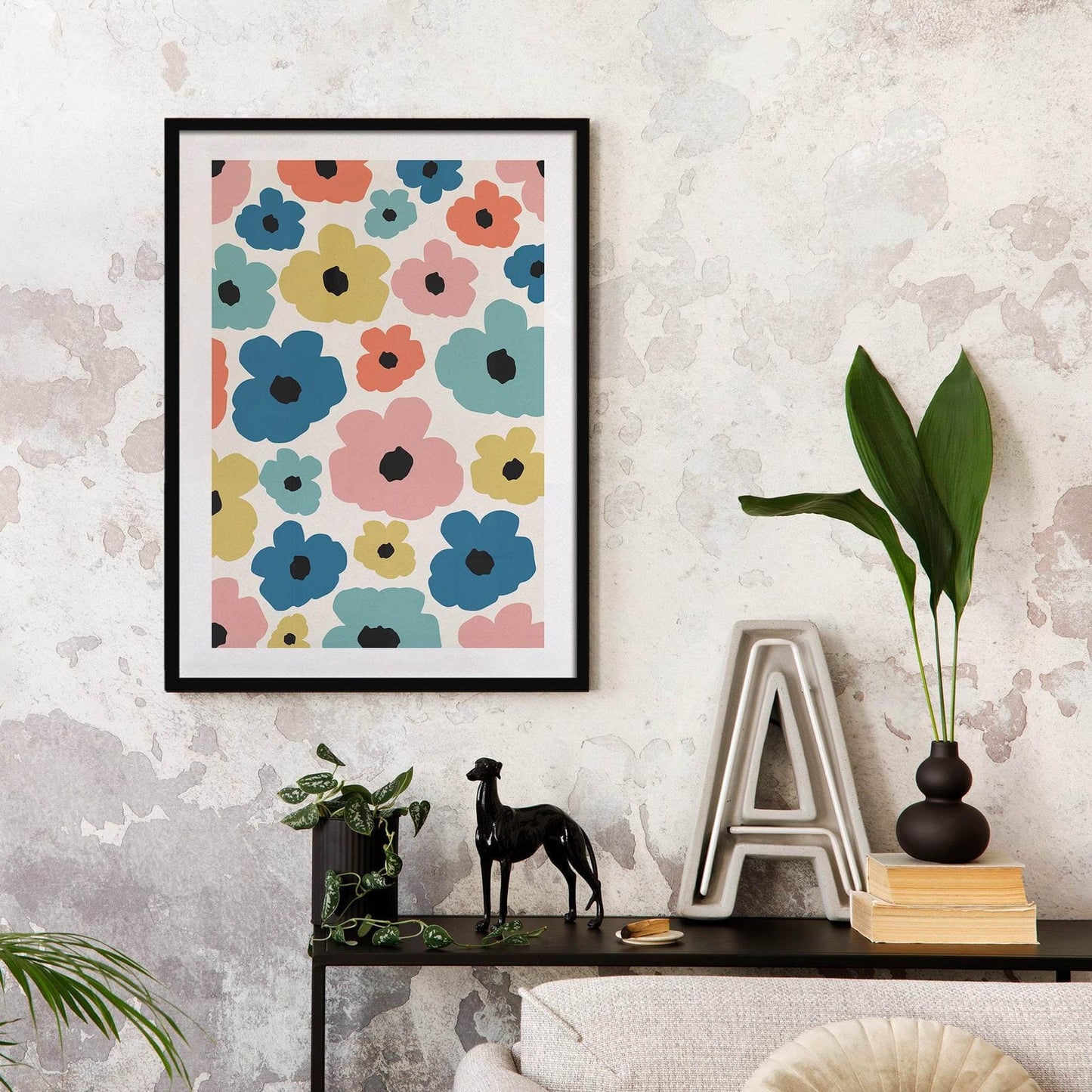 Colorful Cut Outs Flowers Print - HypeSheriff Europe