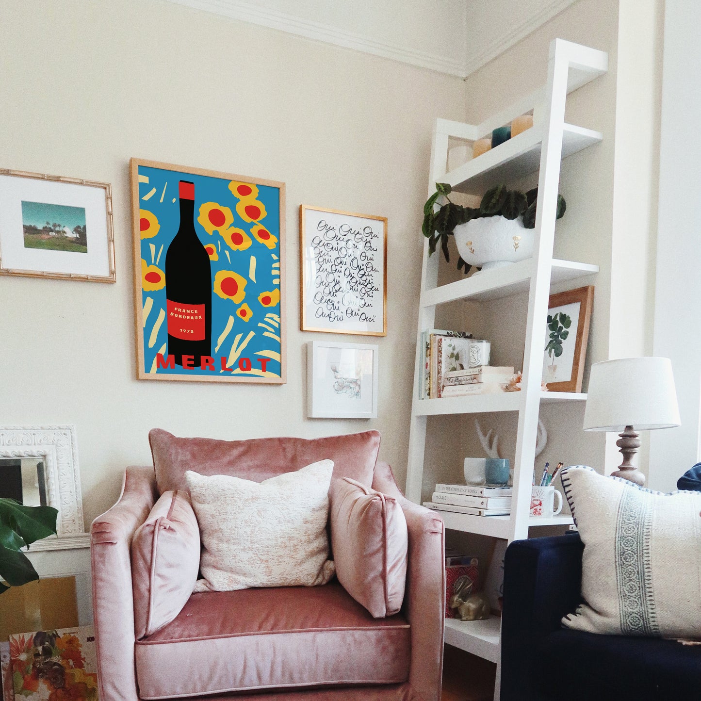 Vintage Beverage Merlot Wine Poster