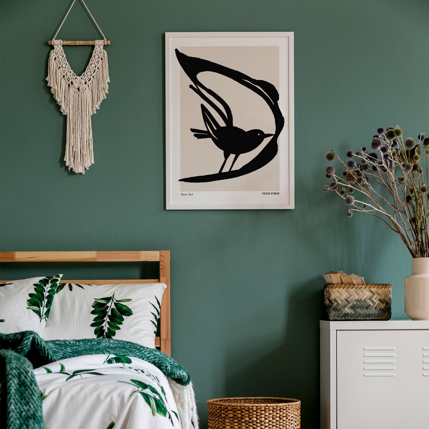 Nordic Bird Modern Art Print