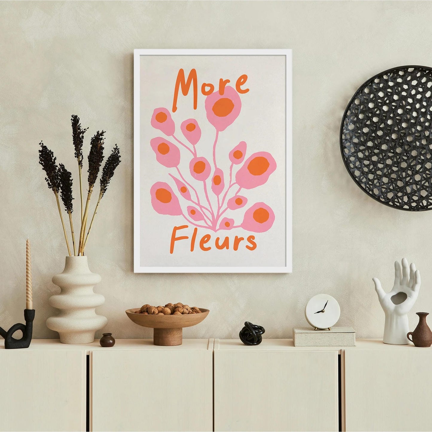Pink More Fleurs Poster