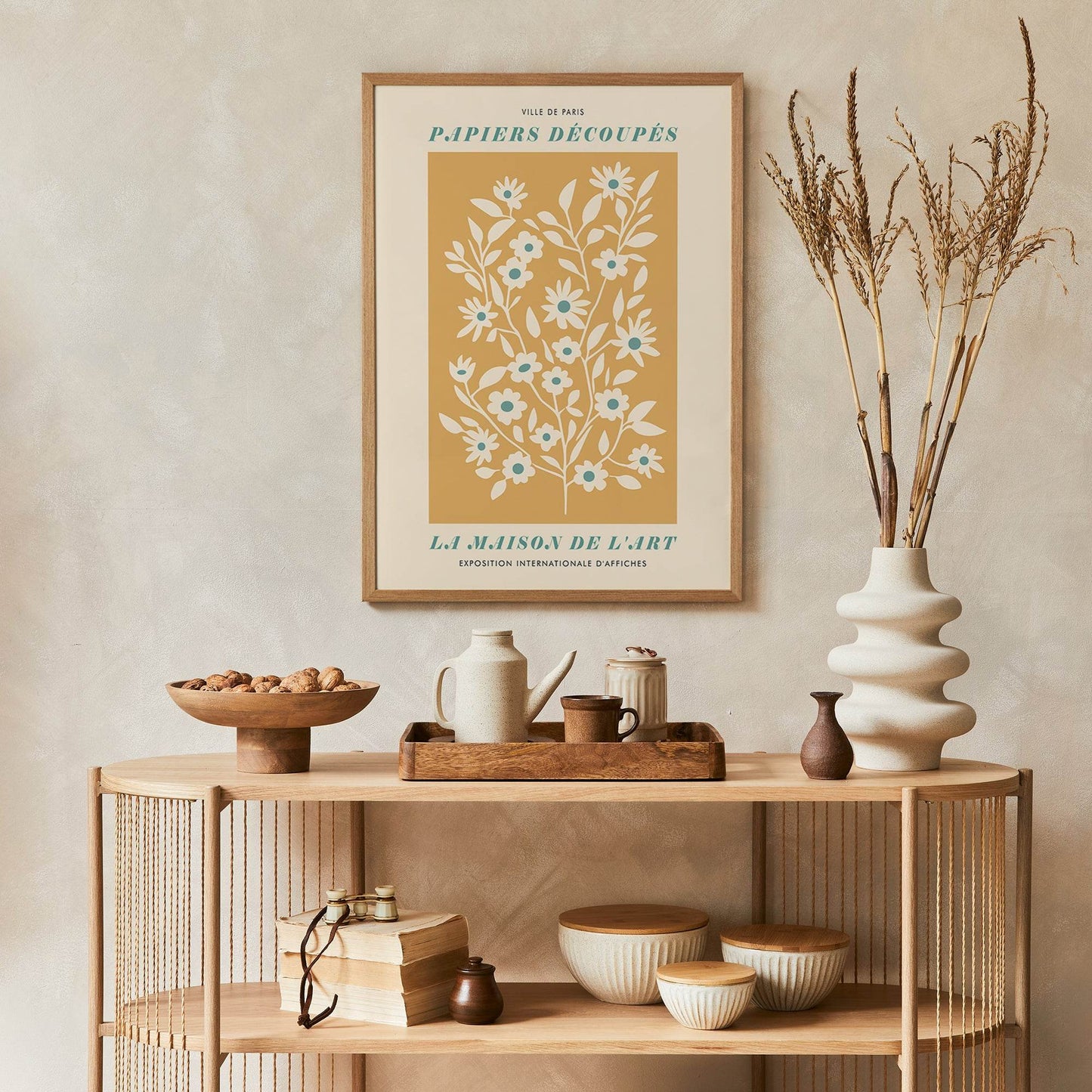 Yellow Mustard Floral Poster - HypeSheriff Europe