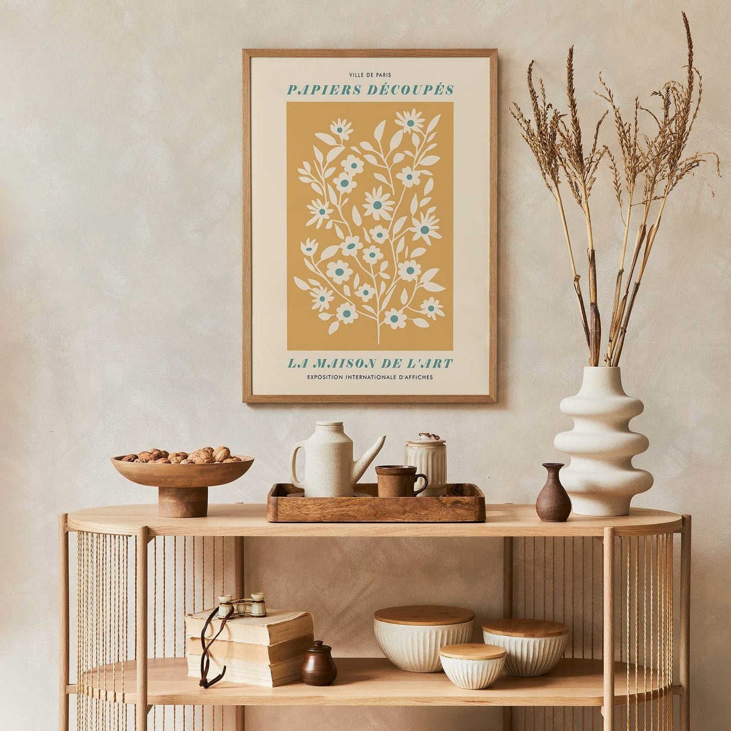 Yellow Mustard Floral Poster - HypeSheriff Europe
