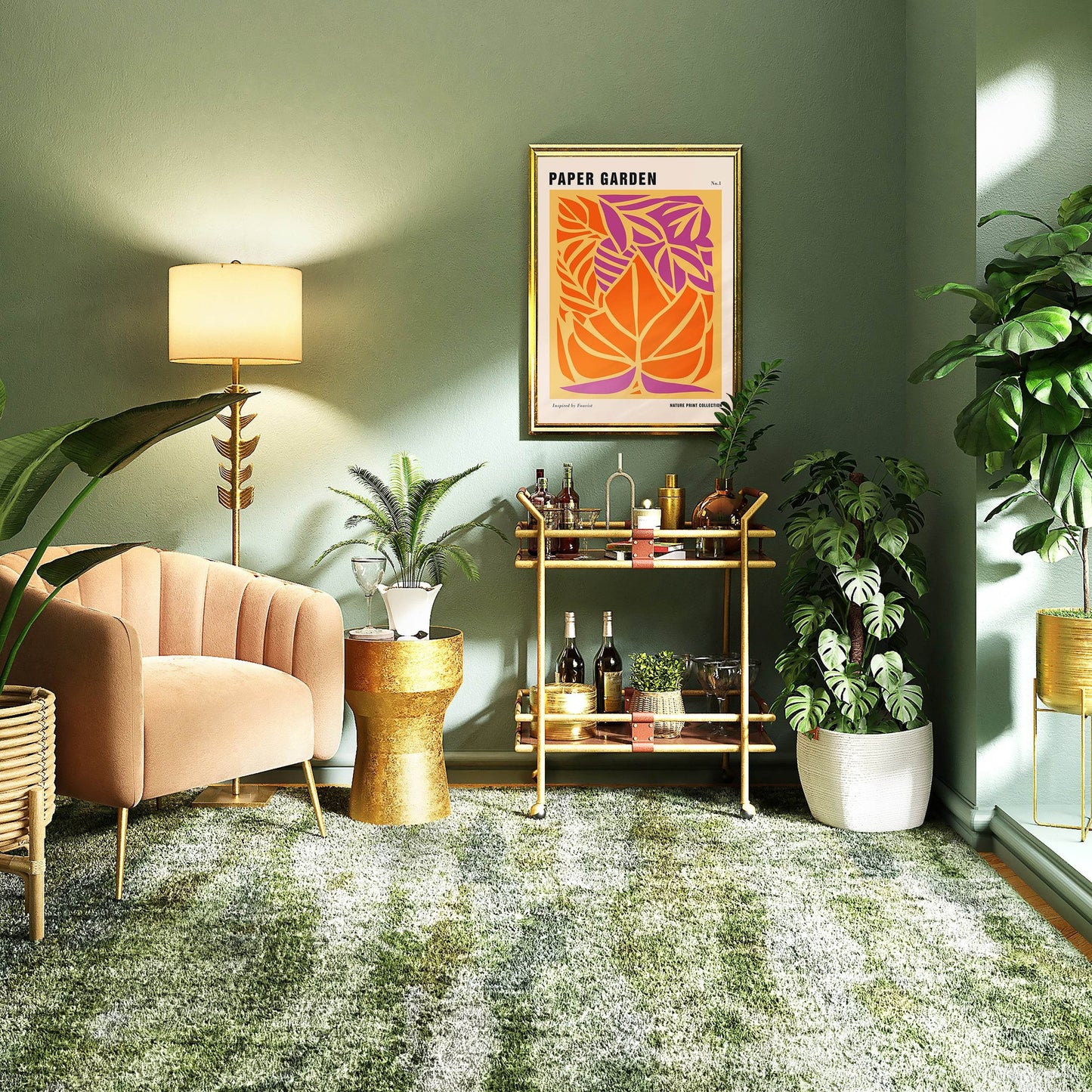 Tropical Paper Garden Art Print - HypeSheriff Europe