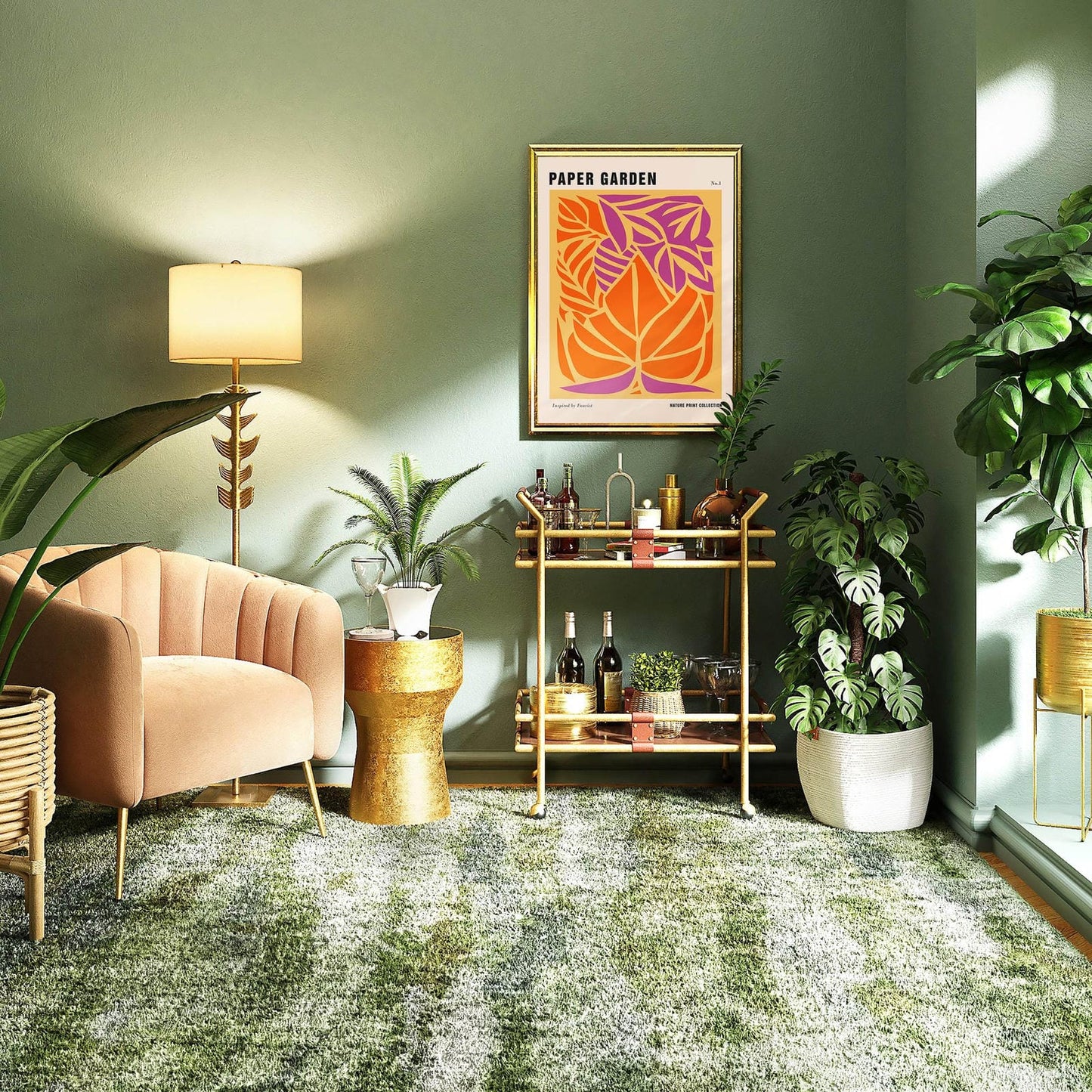 Tropical Paper Garden Art Print - HypeSheriff Europe