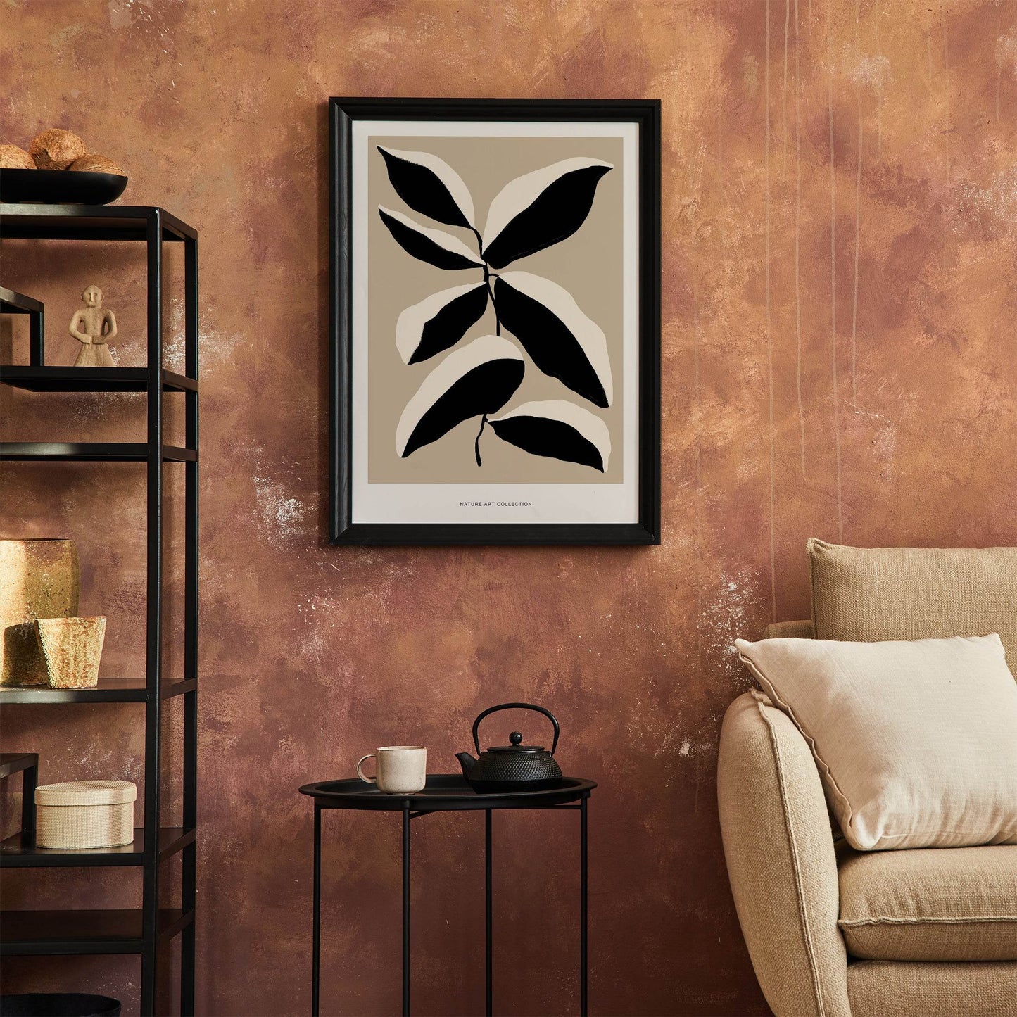 Black Beige White Flower Print - HypeSheriff Europe