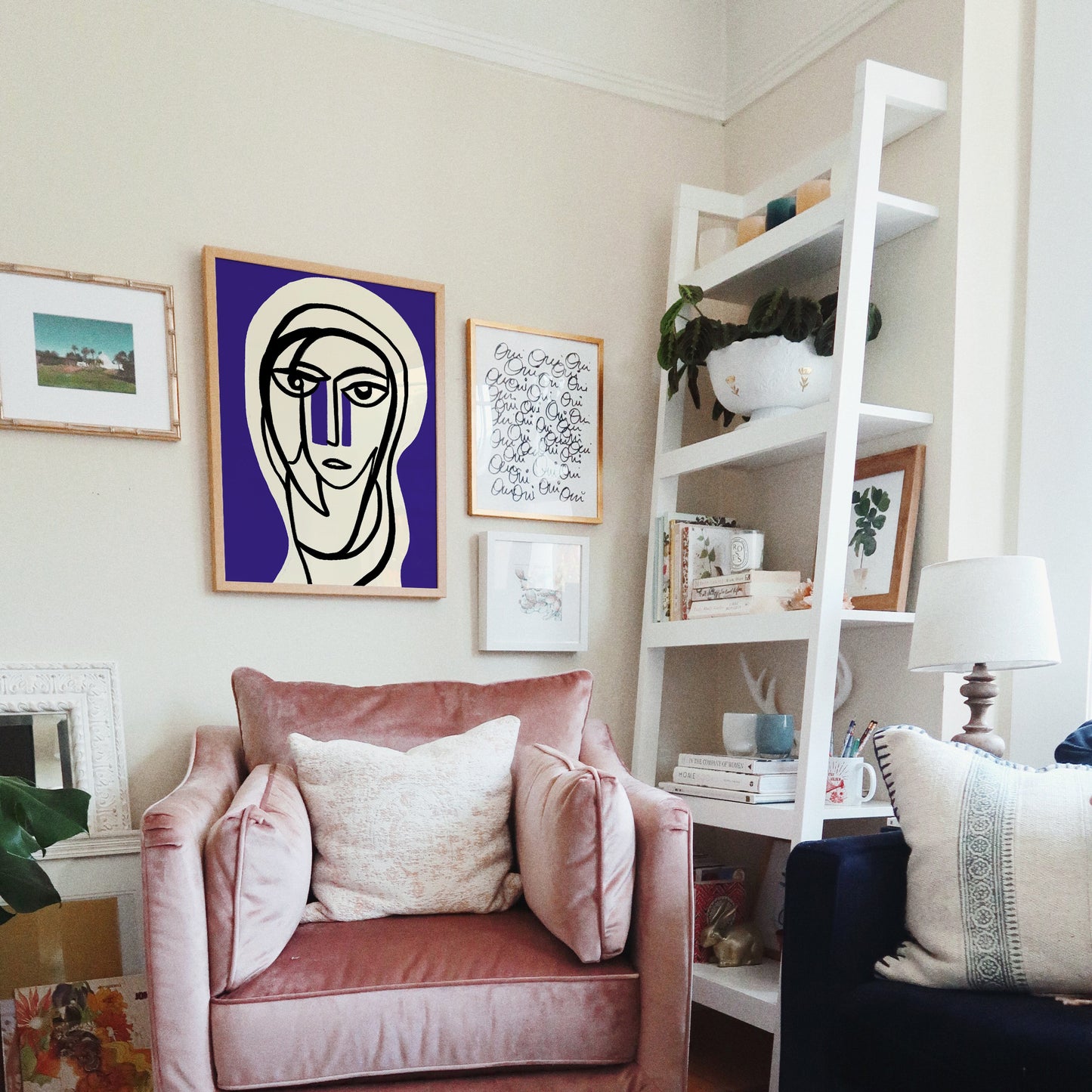 Picasso, Cubism Line Art Poster