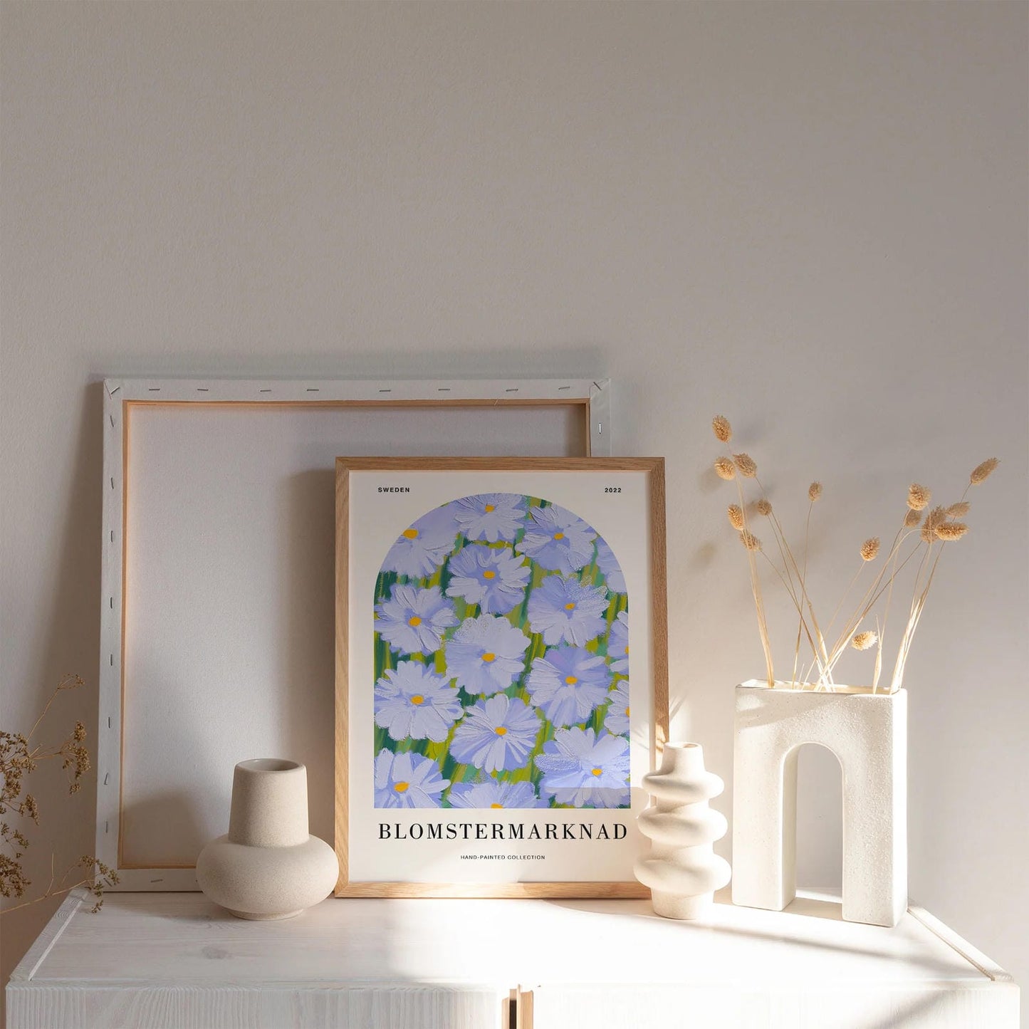 Blomstermarknad Sweden Floral Poster