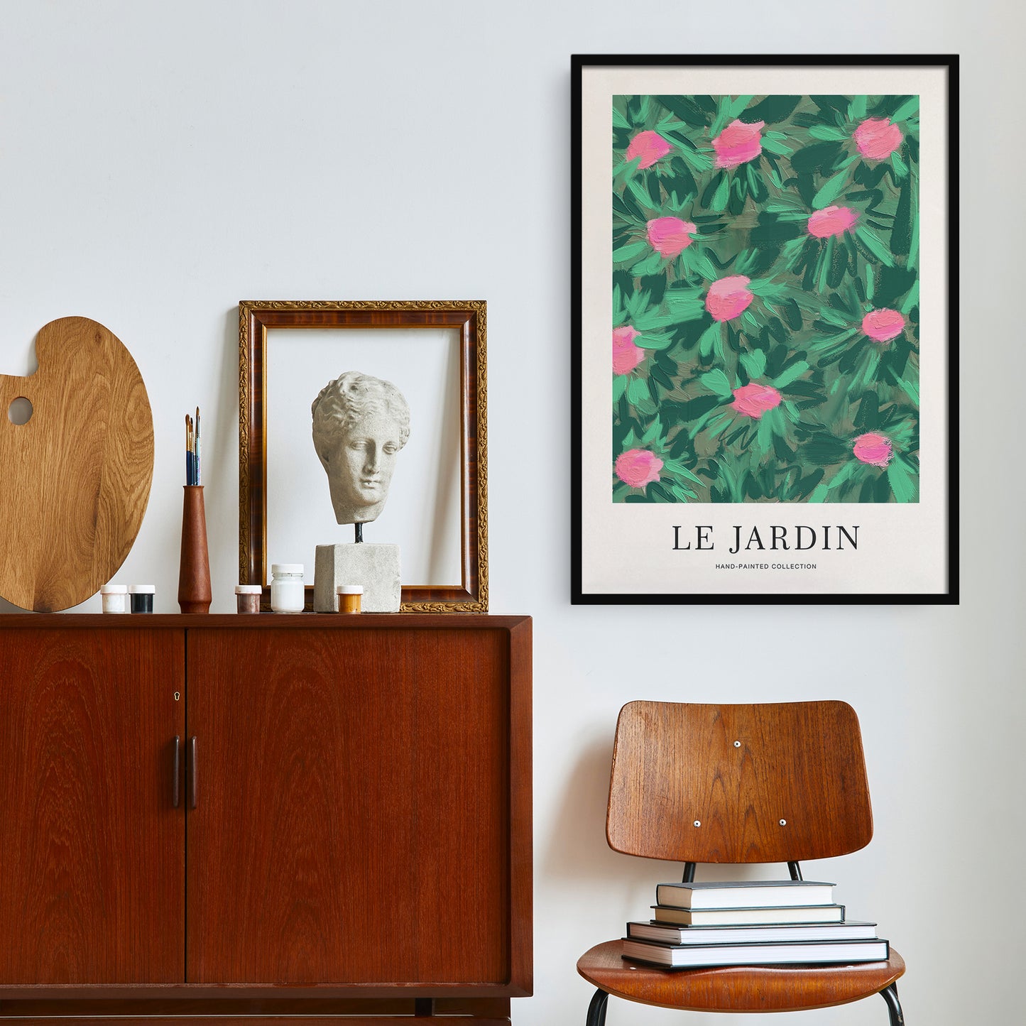 Green Le Jardin Artistic Painted Poster