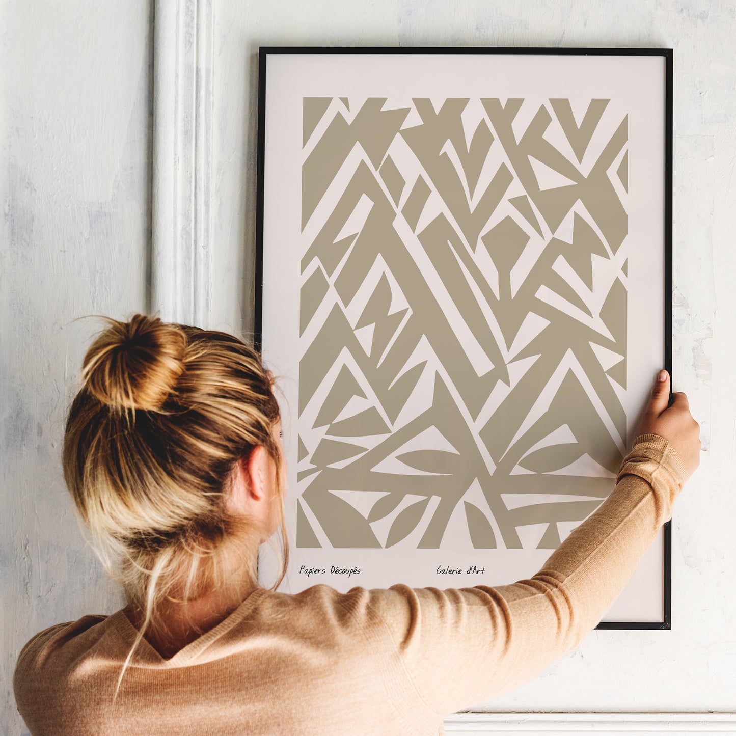 Papiers Découpés Beige Poster