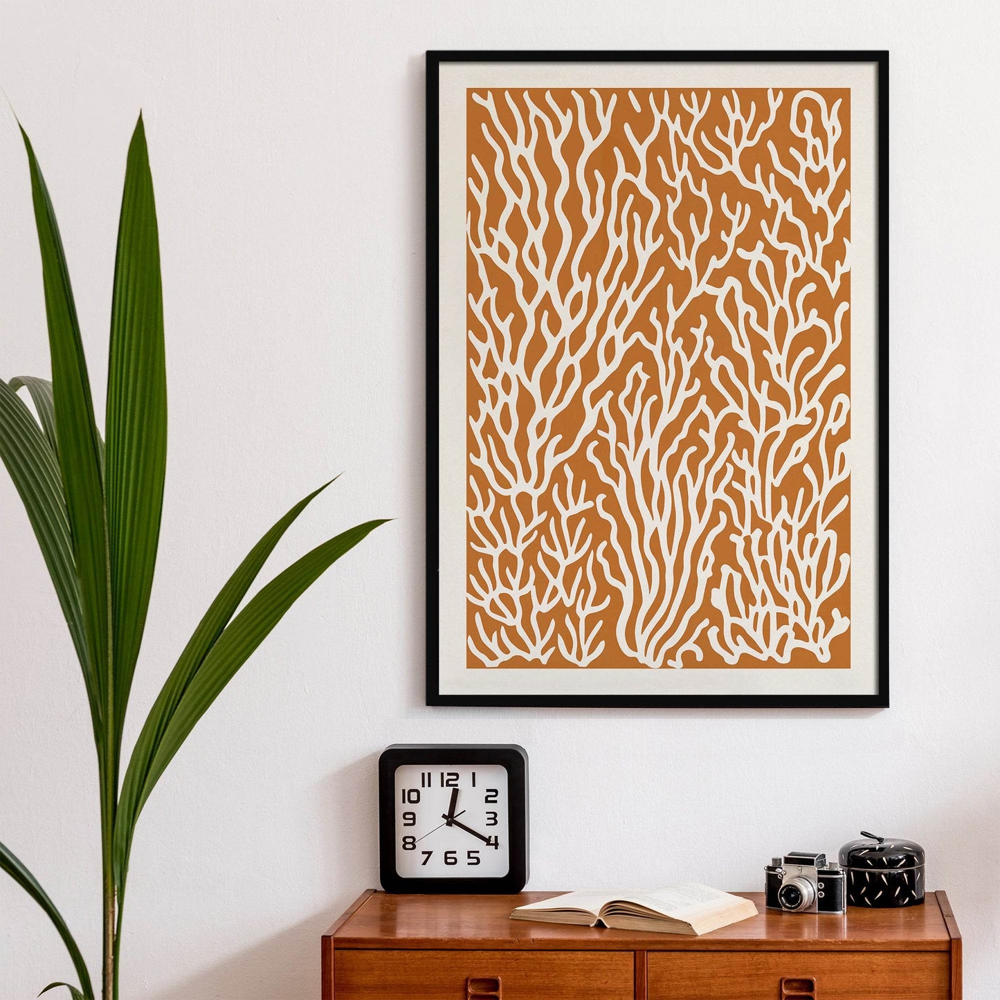 Boho Coral Floral Art Print - HypeSheriff Europe