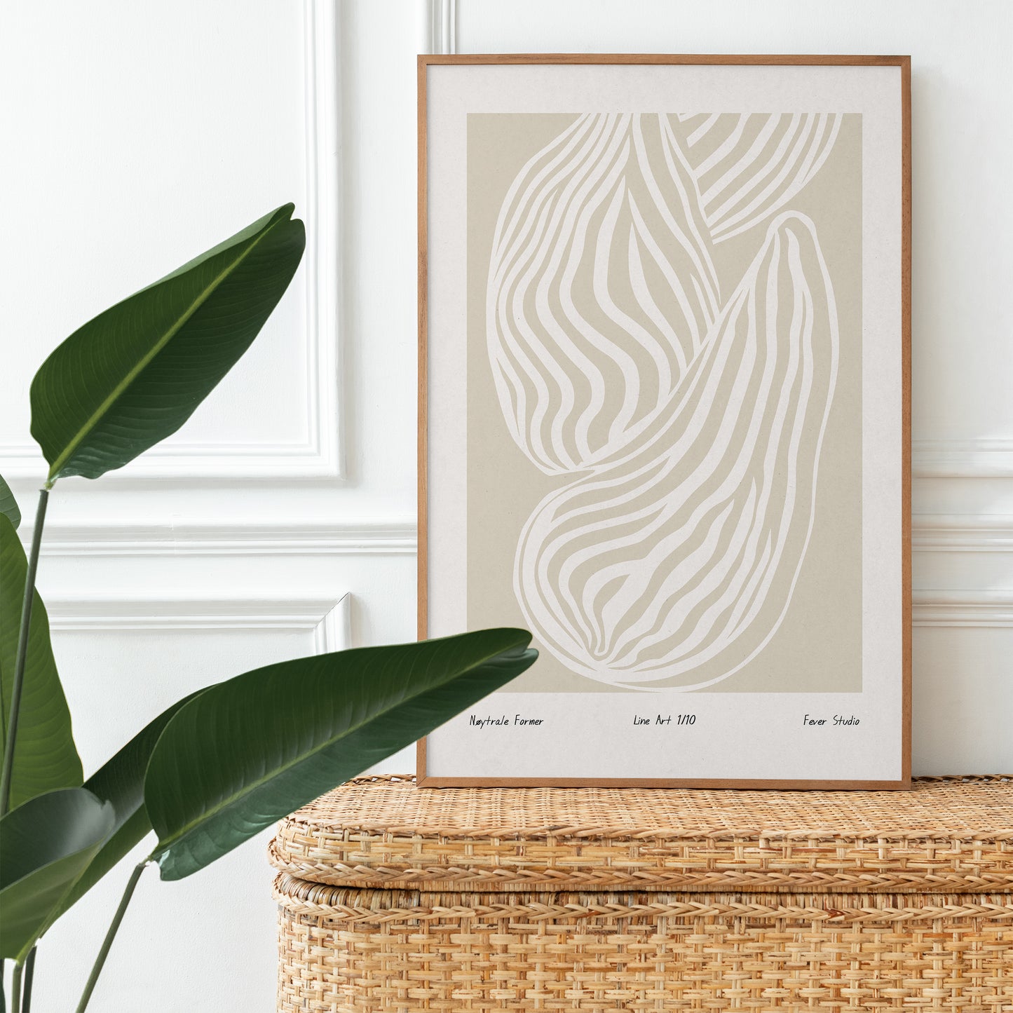 Beige Neutral Forms Poster