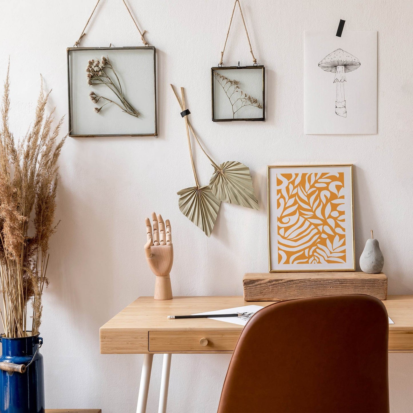 Yellow Nature Cut Outs Art Print - HypeSheriff Europe