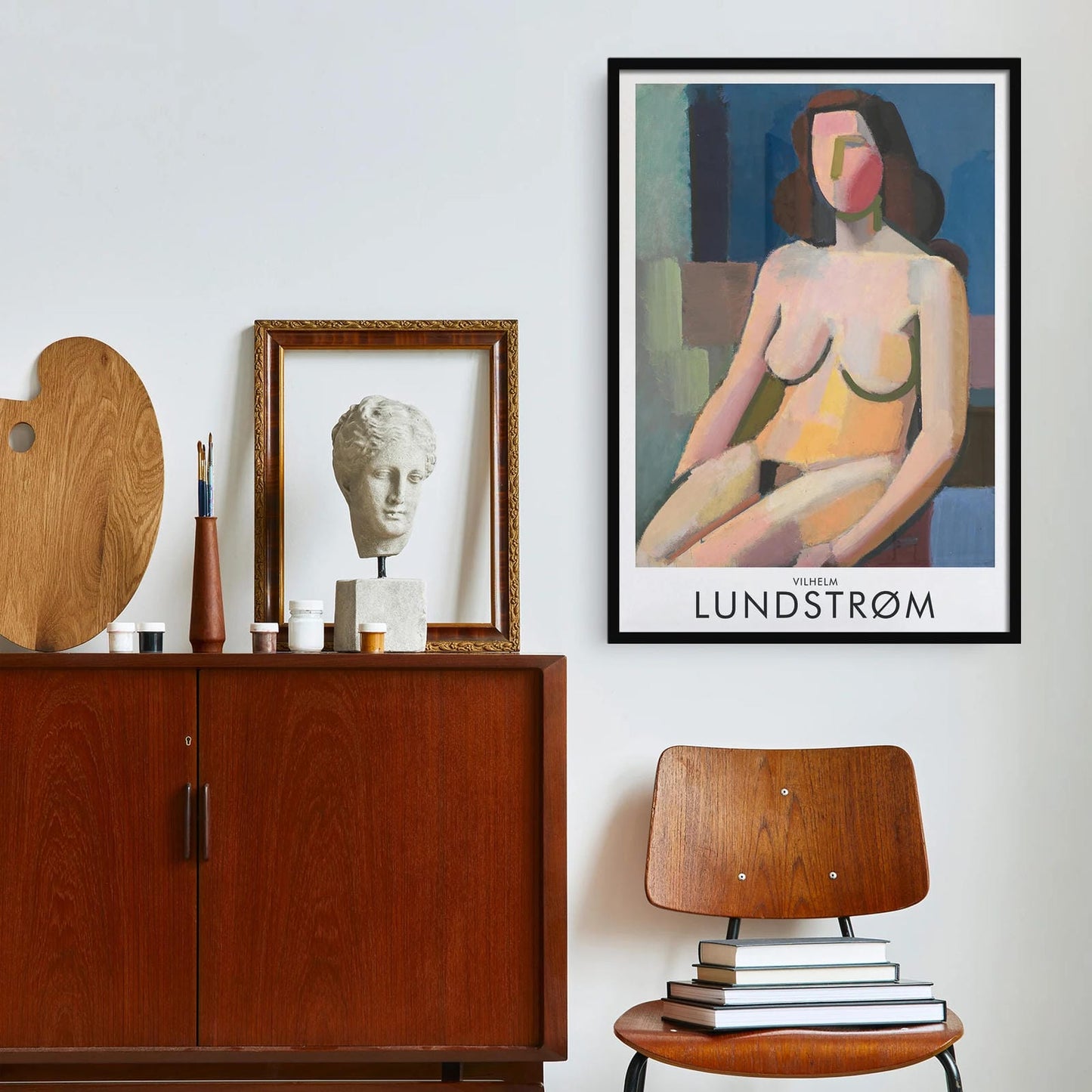V. Lundstrøm, Siddende kvindelig model Poster